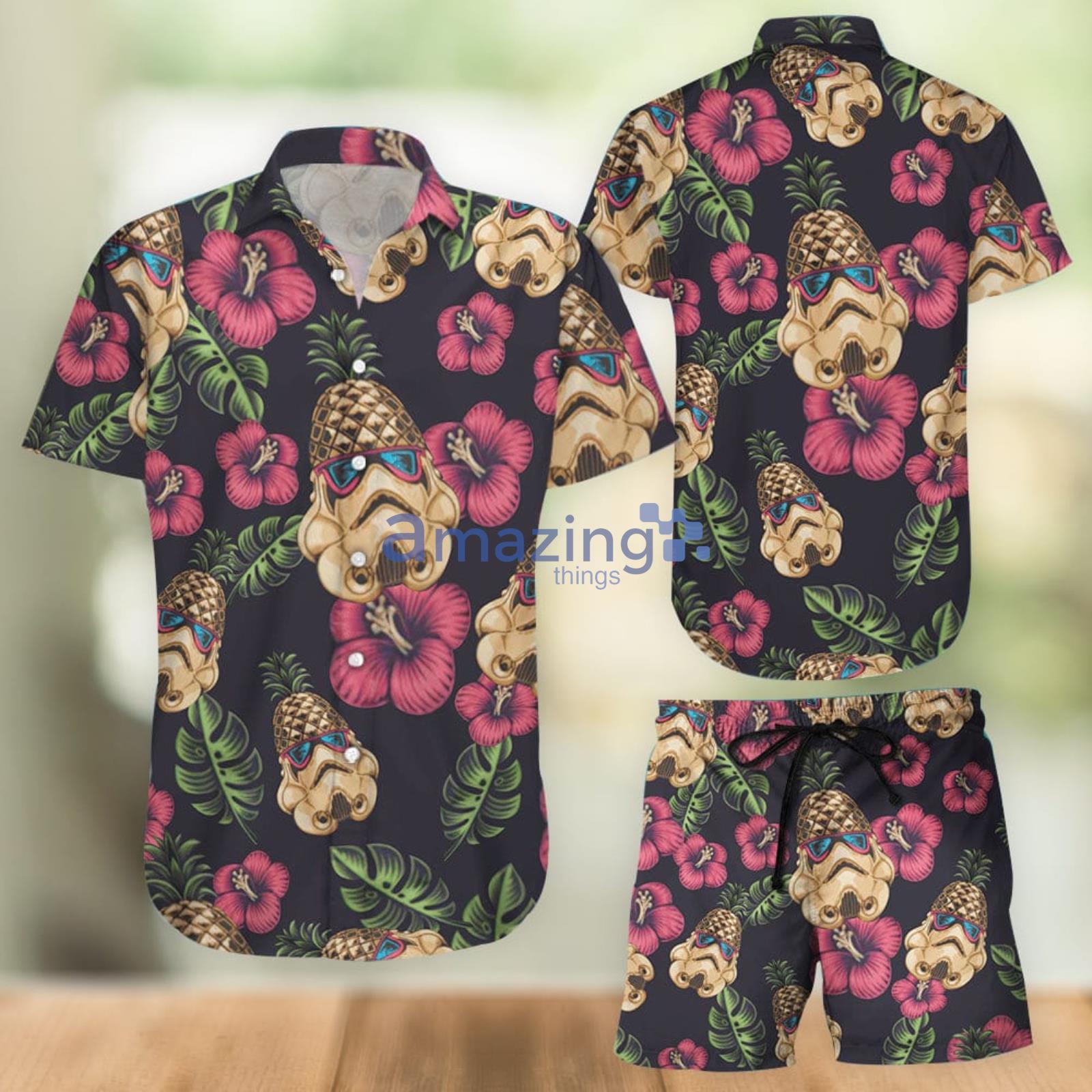 Pineapple Combo Hawaiian Shirt And Shorts Summer Set Holiday Gift Product Photo 1