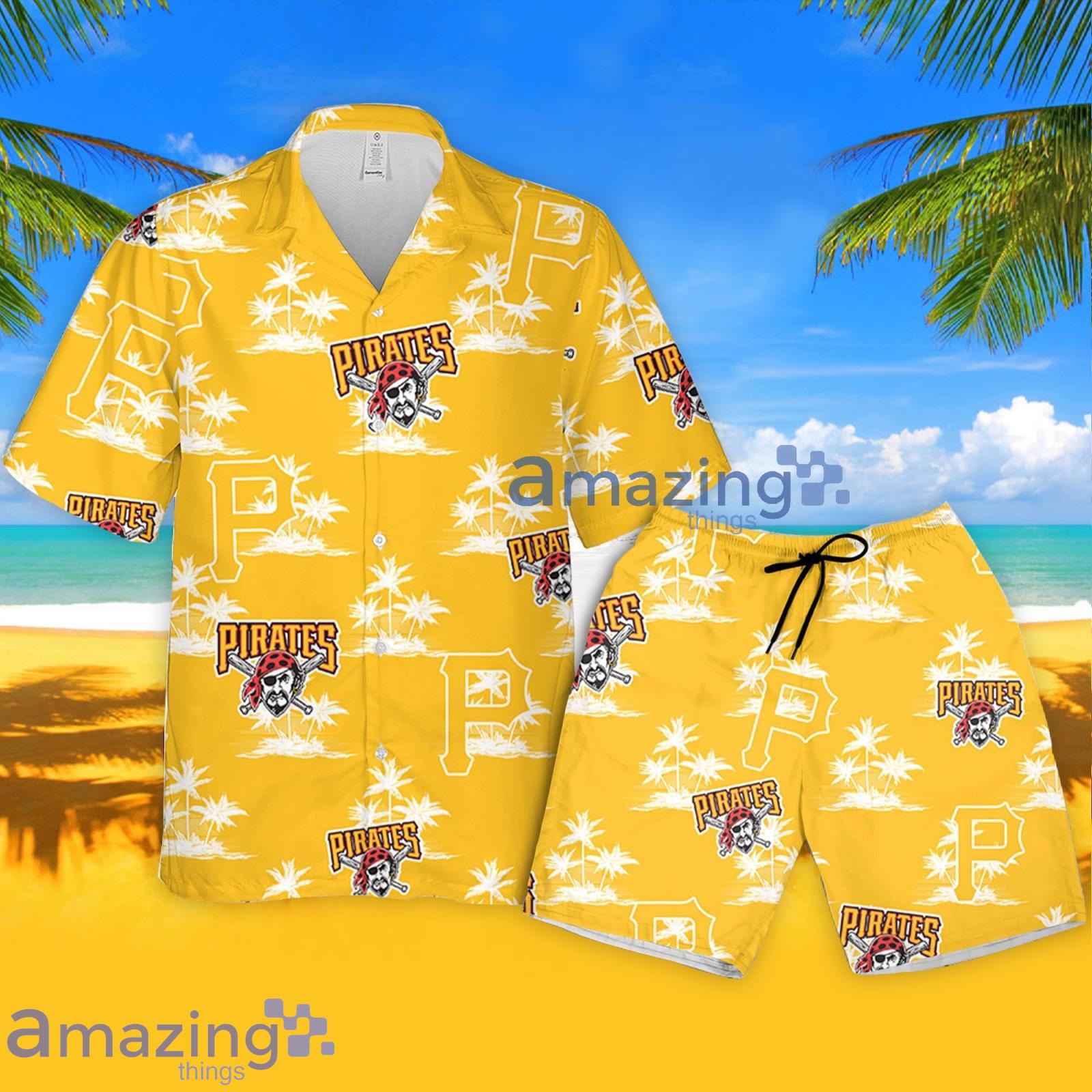 Pittsburgh Pirates Hawaiian Shirt Coconut Island Pattern, Vacation