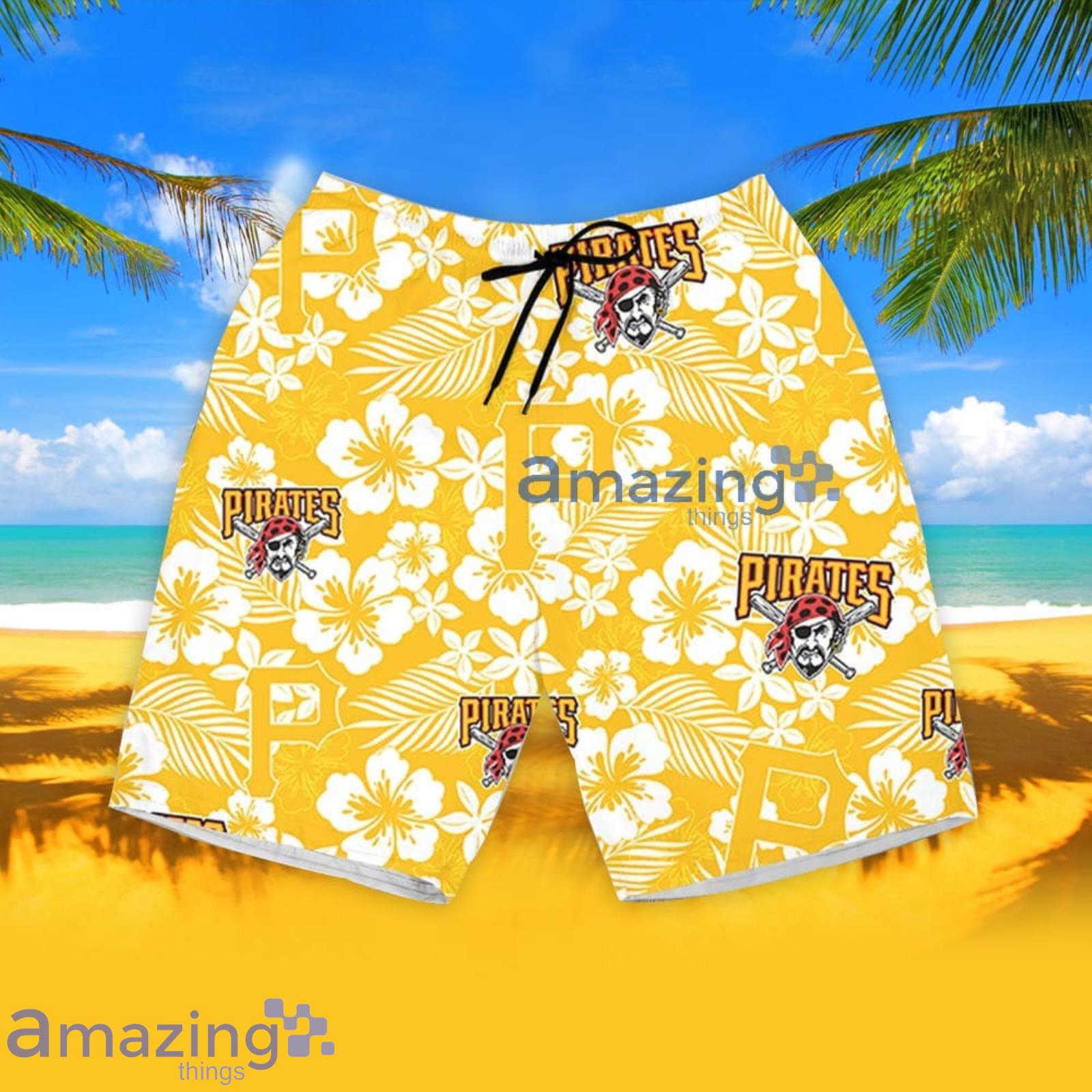 MLB Pittsburgh Pirates Hawaiian Shirt Holiday Pattern Logo Gift For Men And  Women Fans - Limotees