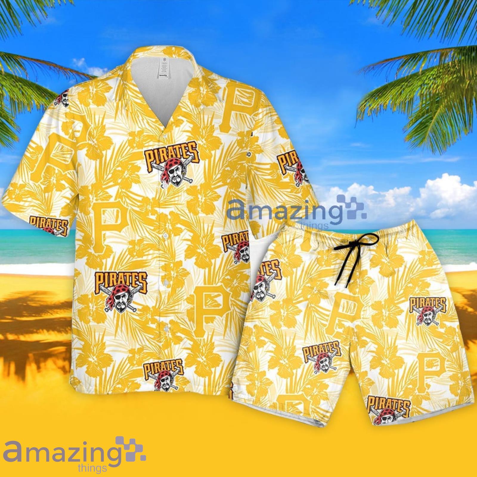 Pittsburgh Pirates Tropical Flower Hawaiian Shirt And Short