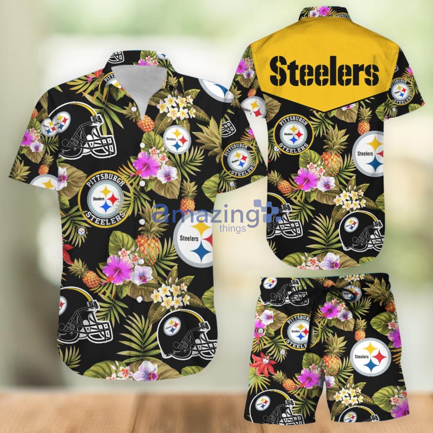 Pittsburgh Steelers Hawaiian Shirt, Shorts, Combo Hawaiian Shirt And Shorts  Best Gift For Men And Women Fans