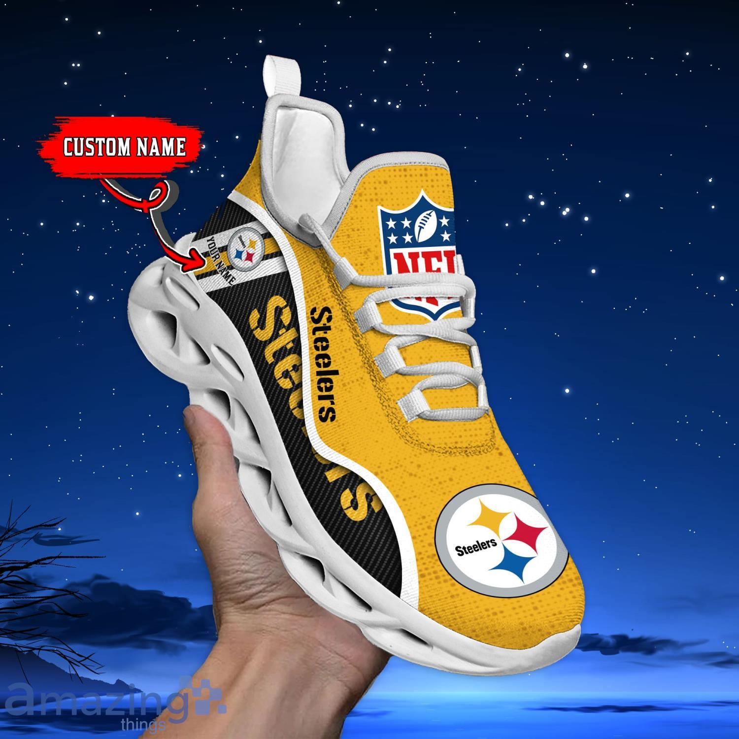 Pittsburgh Steelers Custom Name Men And Women Max Soul Shoes image Pittsburgh Steelers Custom Name Men And Women Max Soul Shoes Product Photo 6