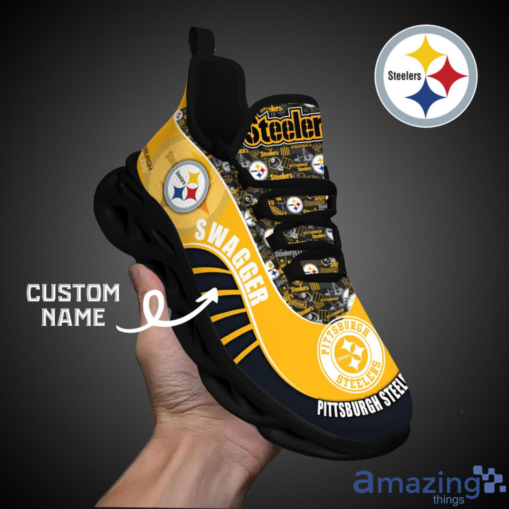 Pittsburgh Steelers NFL Custom Name Max Soul Shoes Special Gift