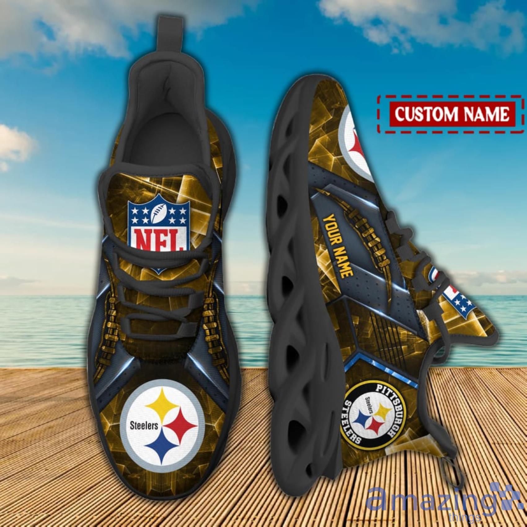 Pittsburgh Steelers NFL Light Abstract Pattern Custom Name Max