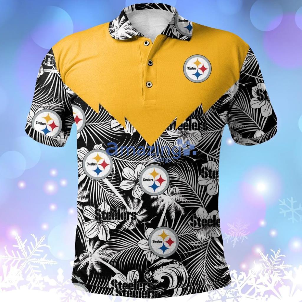 Pittsburgh Steelers Polo Shirt Tropical Seamless NFL