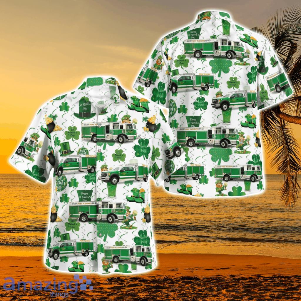 Point Pleasant Fire Dept. Saint Patrick's Day Hawaiian Shirt - Point Pleasant Fire Dept. Saint Patrick's Day Hawaiian Shirt