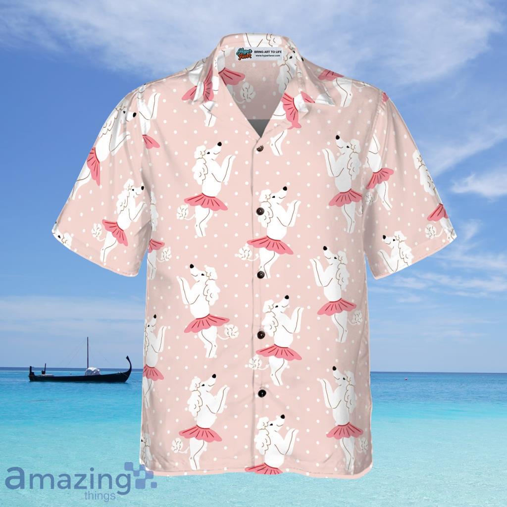 Poodle Dog In Cute Pallet Skirt Dancing Hawaiian Shirt - Poodle Dog In Cute Pallet Skirt Dancing Hawaiian Shirt