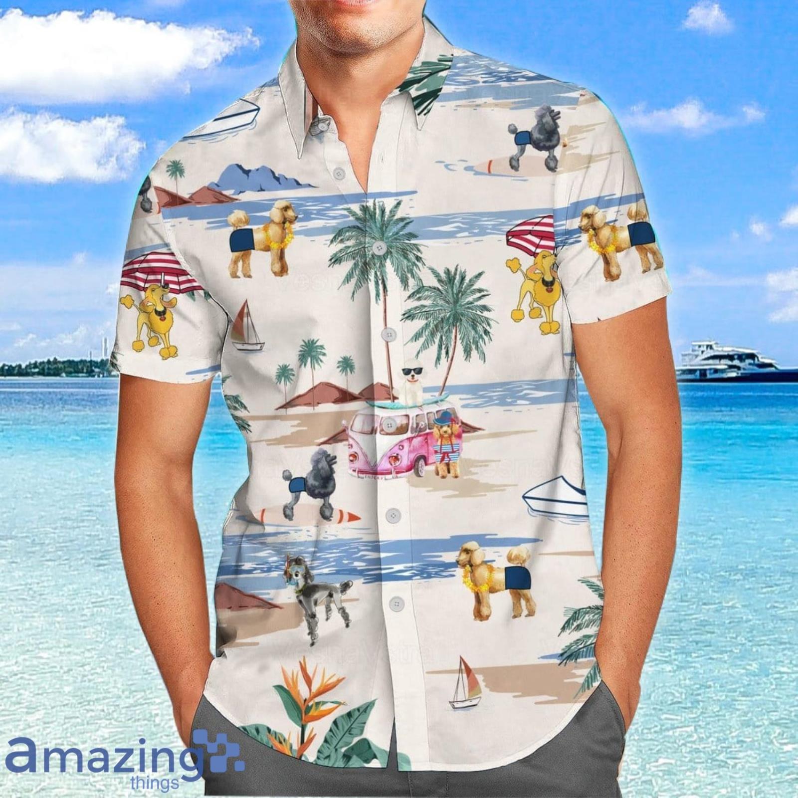 Poodle Hawaiian Shirt And Shorts Poodle Men Poodle Beach Shirt Poodle Shirts image Poodle Hawaiian Shirt And Shorts Poodle Men Poodle Beach Shirt Poodle Shirts Product Photo 3