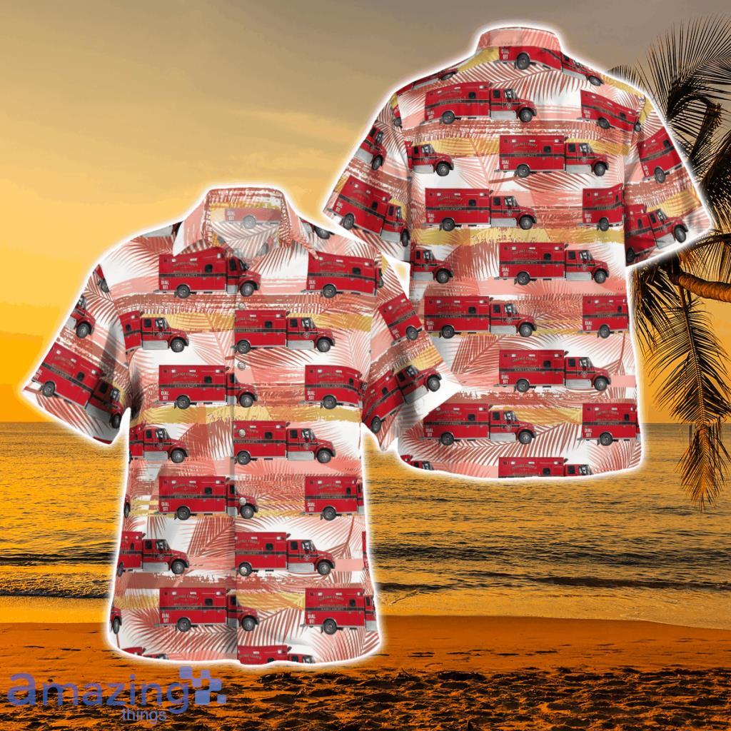 Portage County Ambulance, Stevens Point, Wisconsin Hawaiian Shirt - Portage County Ambulance, Stevens Point, Wisconsin Hawaiian Shirt