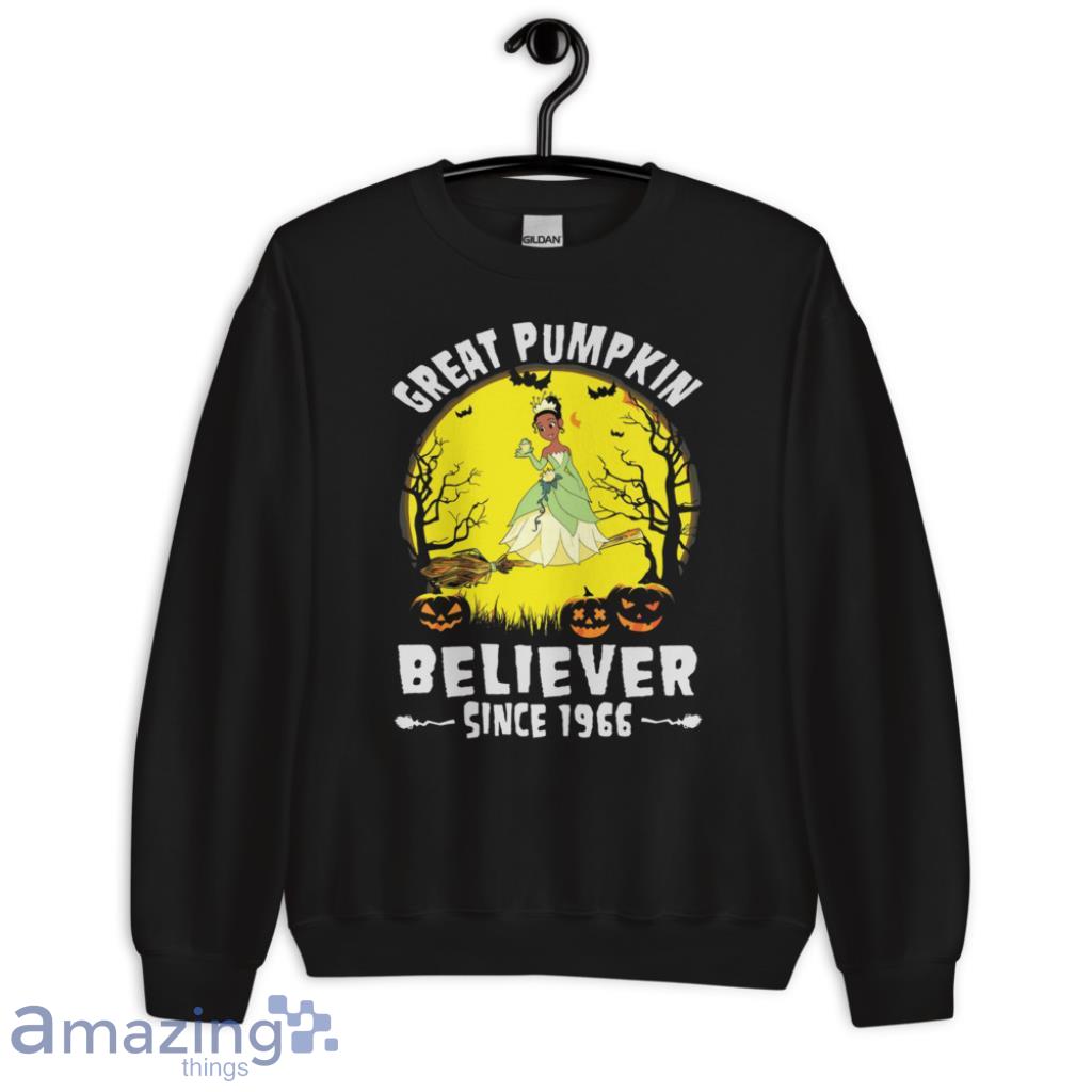 Princess And The Frog Great Pumpkin Believer Since 1966 Halloween Shirt image Princess And The Frog Great Pumpkin Believer Since 1966 Halloween Shirt - Unisex Crewneck Sweatshirt