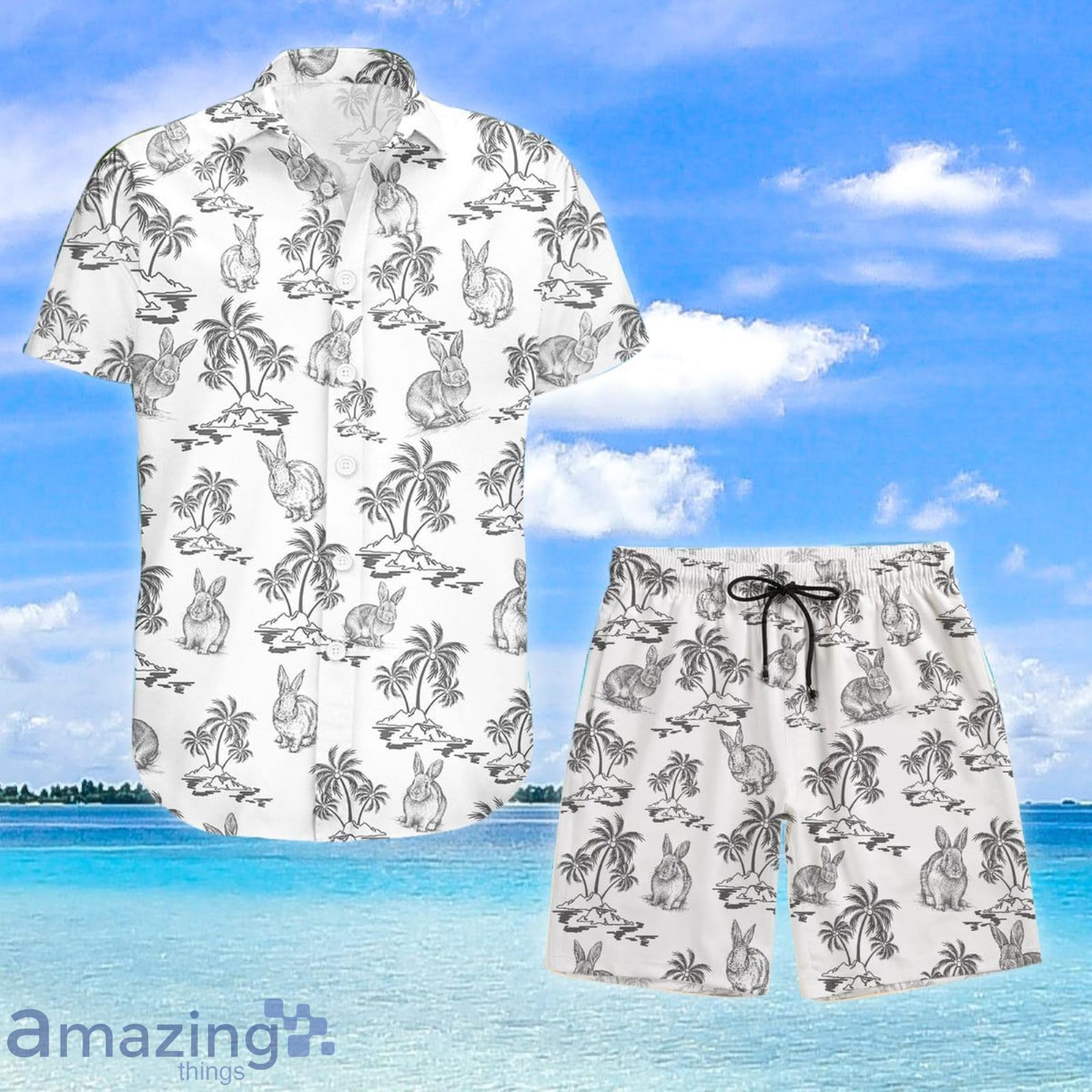 Rabbit Shirt Rabbit Hawaiian Shirt And Shorts  Rabbit Button Shirt Hawaiian Shirt And Shorts Product Photo 1