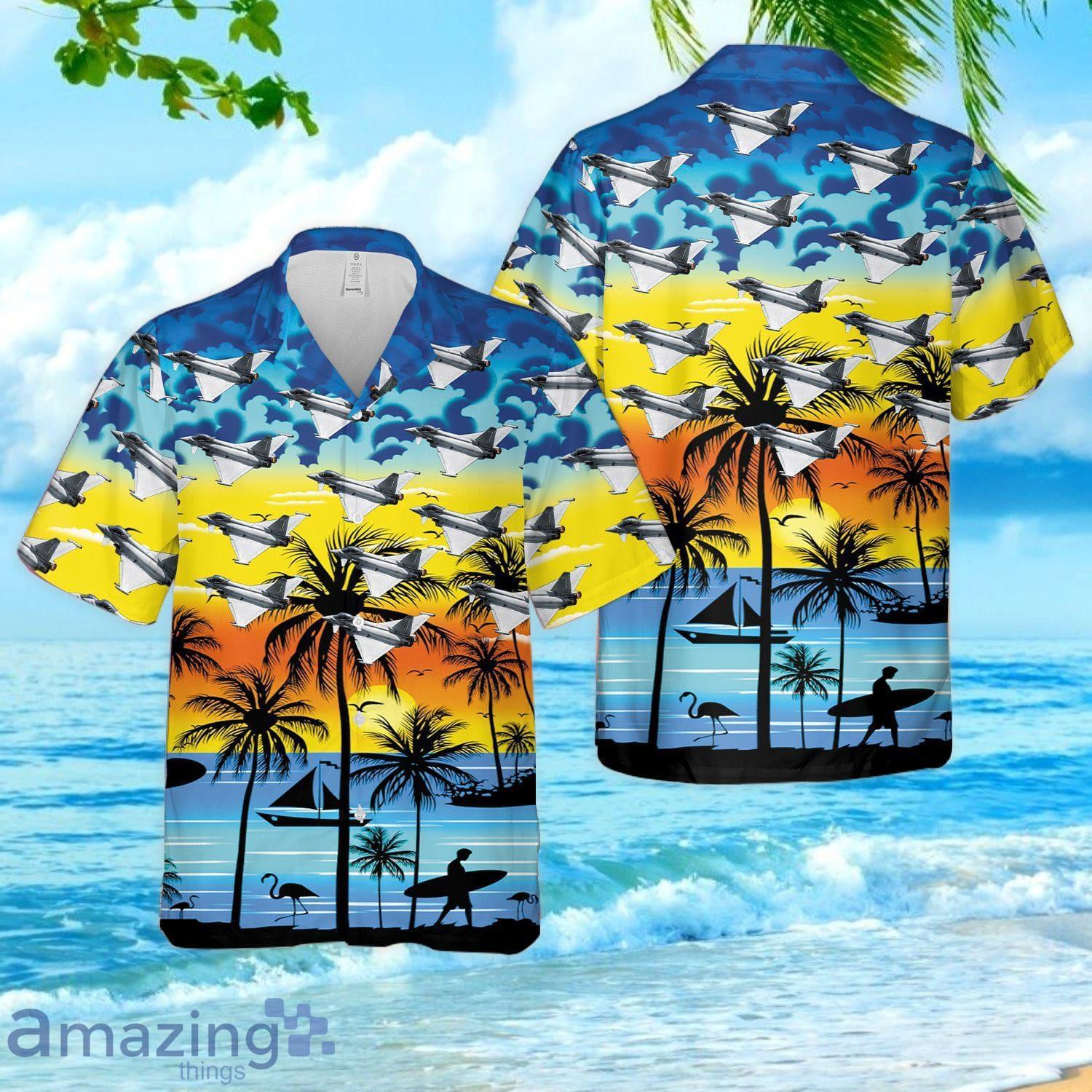 RAF Eurofighter Typhoon FGR4 Hawaiian Shirt And Shorts Summer Gift Product Photo 1 RAF Eurofighter Typhoon FGR4 Hawaiian Shirt And Shorts Summer Gift Product Photo 1