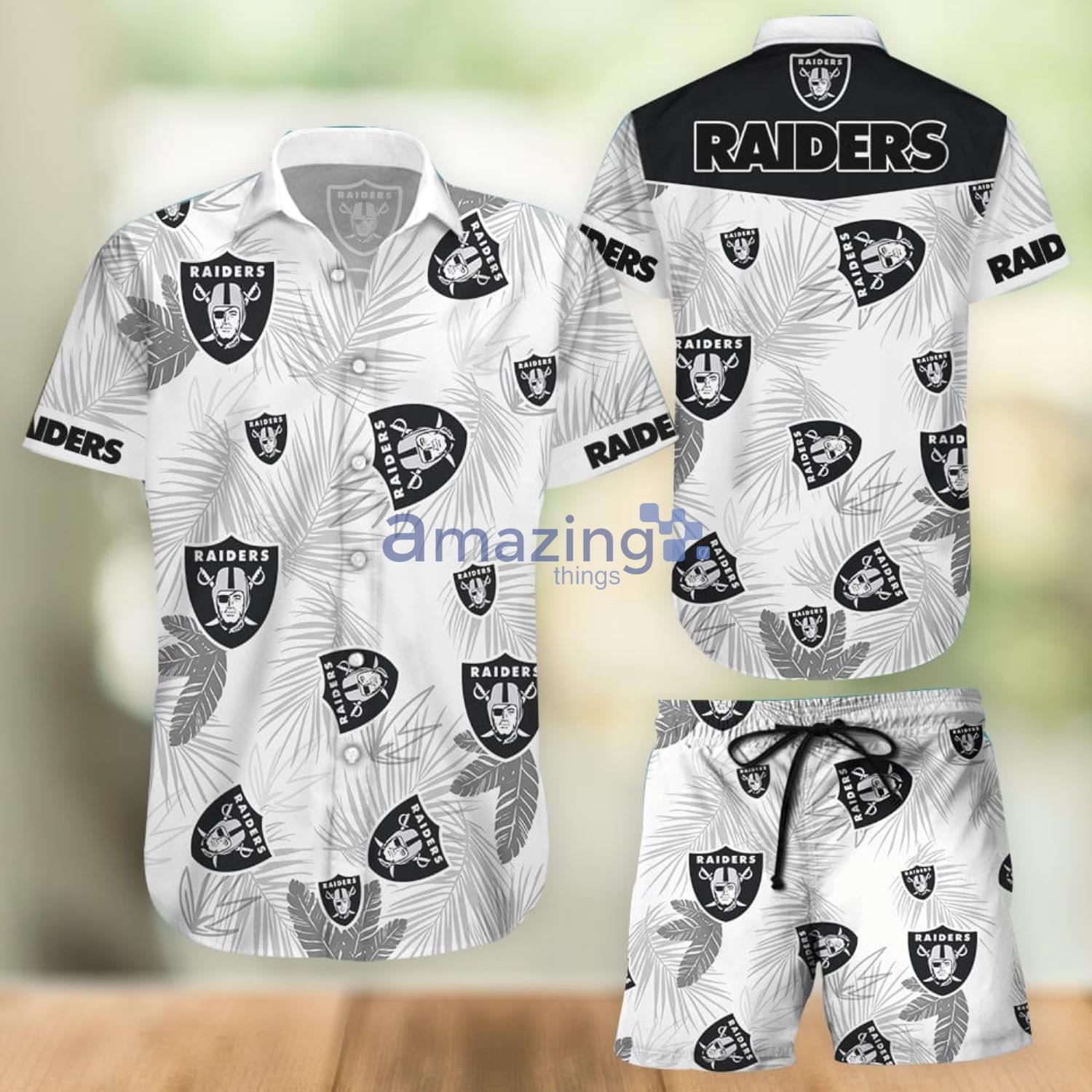 Raiders Aloha Combo Hawaiian Shirt And Shorts Gift For Summer Vacation Product Photo 1