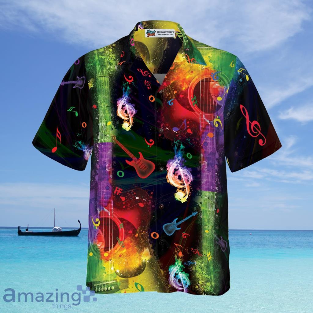 Rainbow Guitars Hawaiian Shirt - Rainbow Guitars Hawaiian Shirt