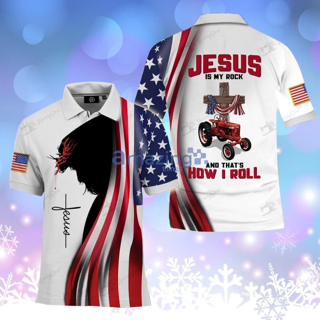 Red Tractor Jesus How I Roll Polo Shirt - Red Tractor Jesus How I Roll Polo Shirt Red Tractor Jesus How I Roll Polo Shirt - Red Tractor Jesus How I Roll Polo Shirt