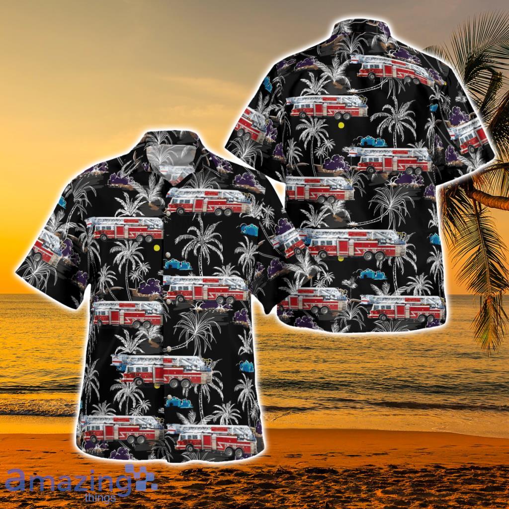 Red, White & Blue Fire Protection District Hawaiian Shirt - Red, White & Blue Fire Protection District Hawaiian Shirt