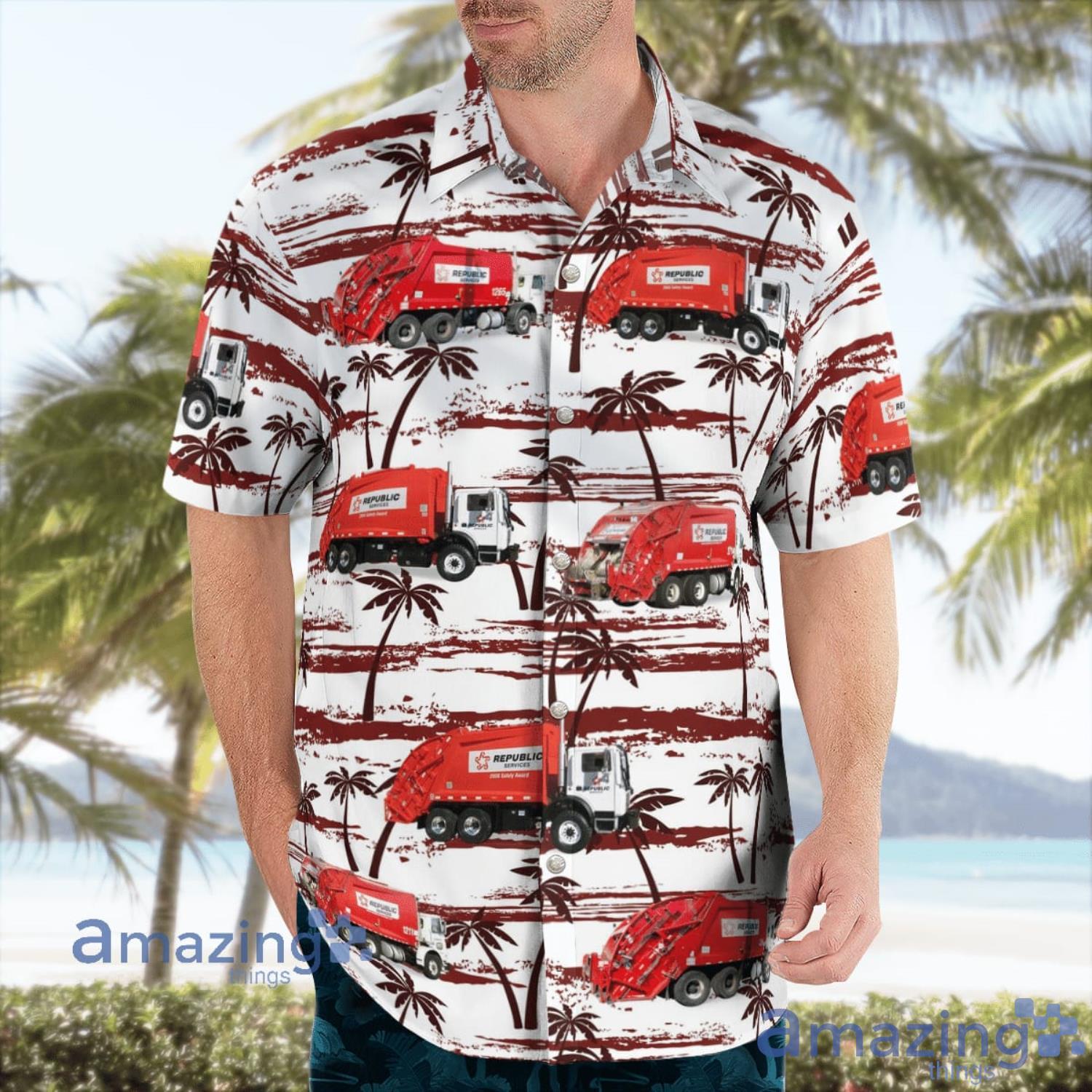 Republic Services 1211 Aloha Hawaiian Shirt Summer Gift image Republic Services 1211 Aloha Hawaiian Shirt Summer Gift Product Photo 2