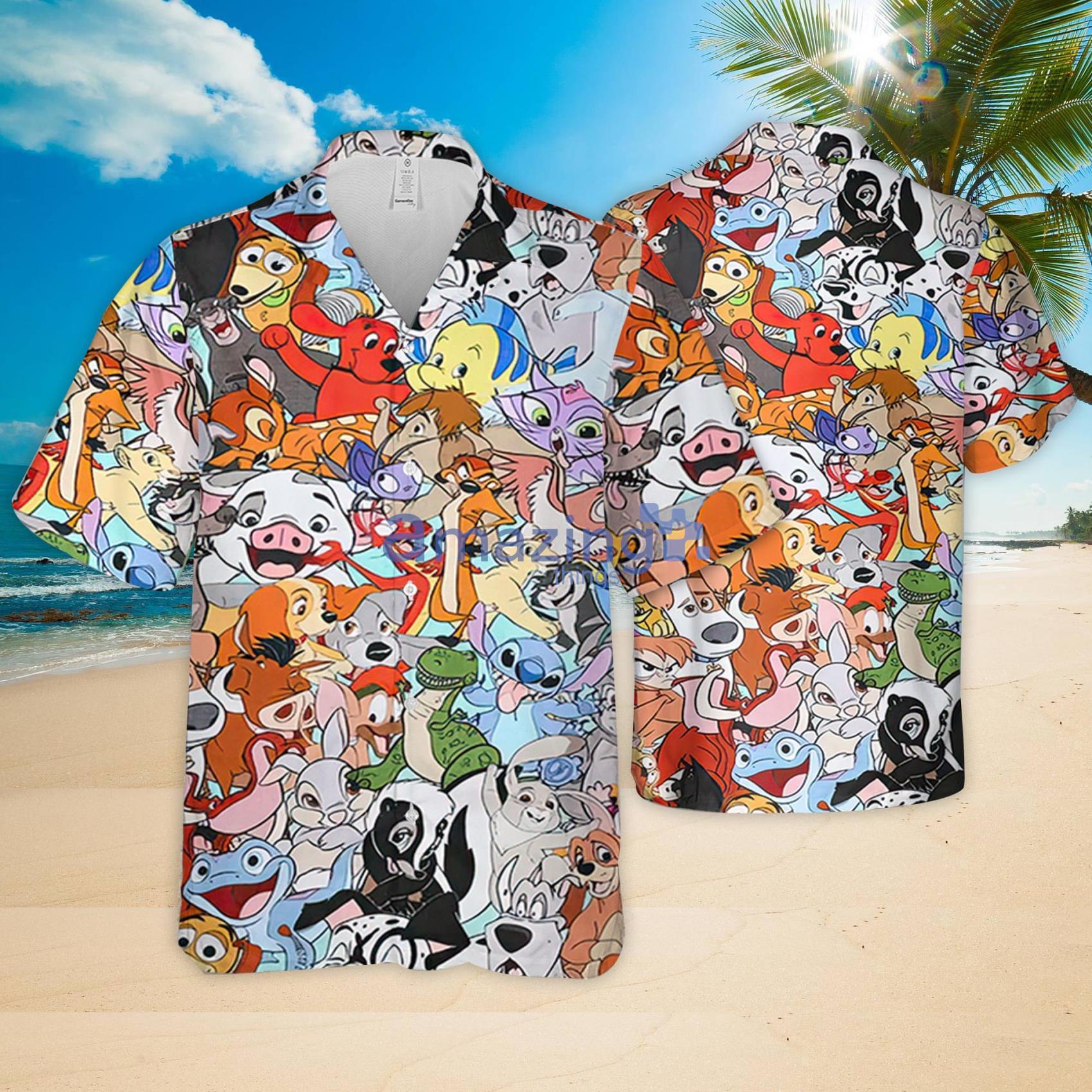 Retro Disney Characters Summer Gift For Men And Women Hawaiian Shirt Product Photo 1