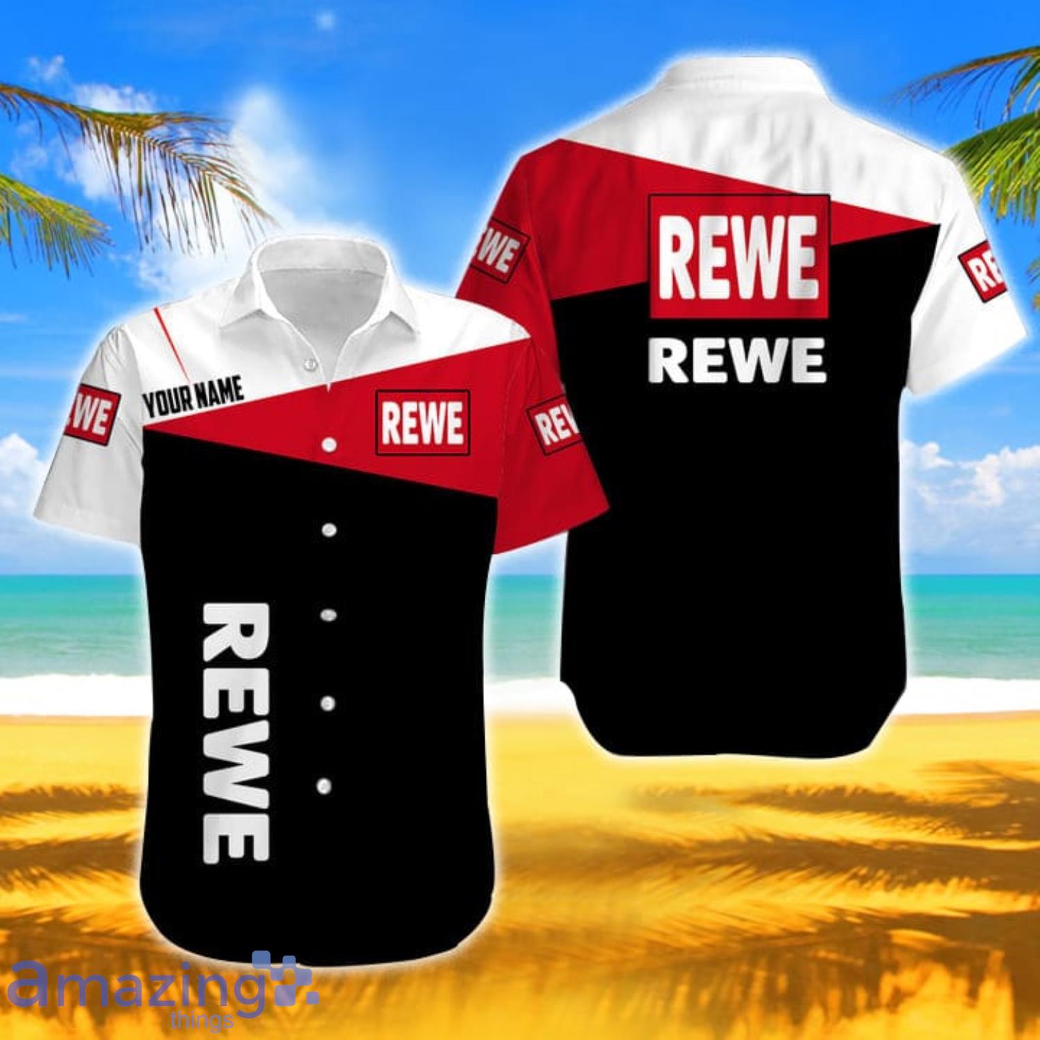 Rewe Short Sleeve Custom Name Hawaiian Shirt For Men And Women Product Photo 1