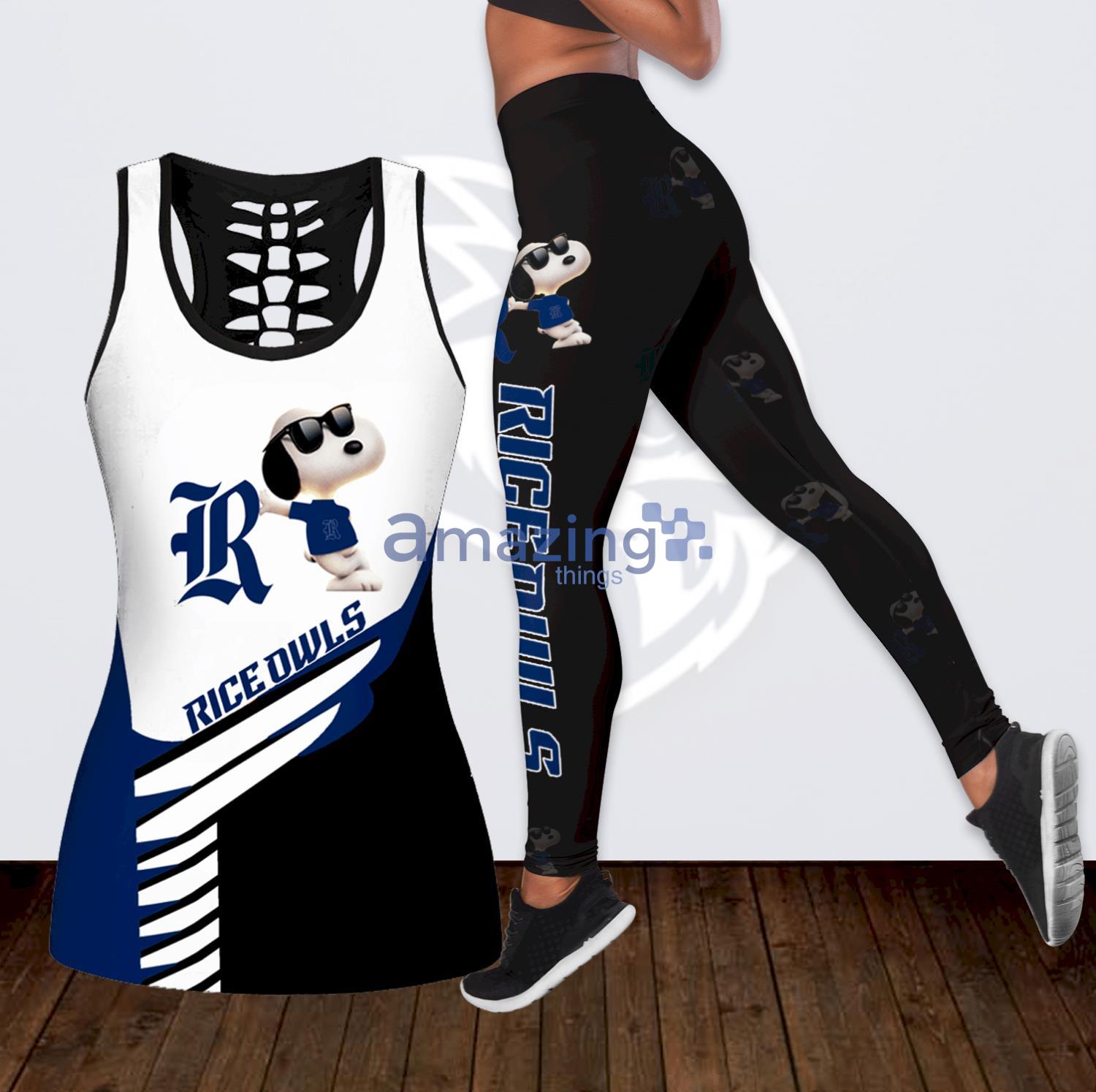 Rice Owls Snoopy Combo Hollow Tanktop And Leggings For Women Product Photo 1