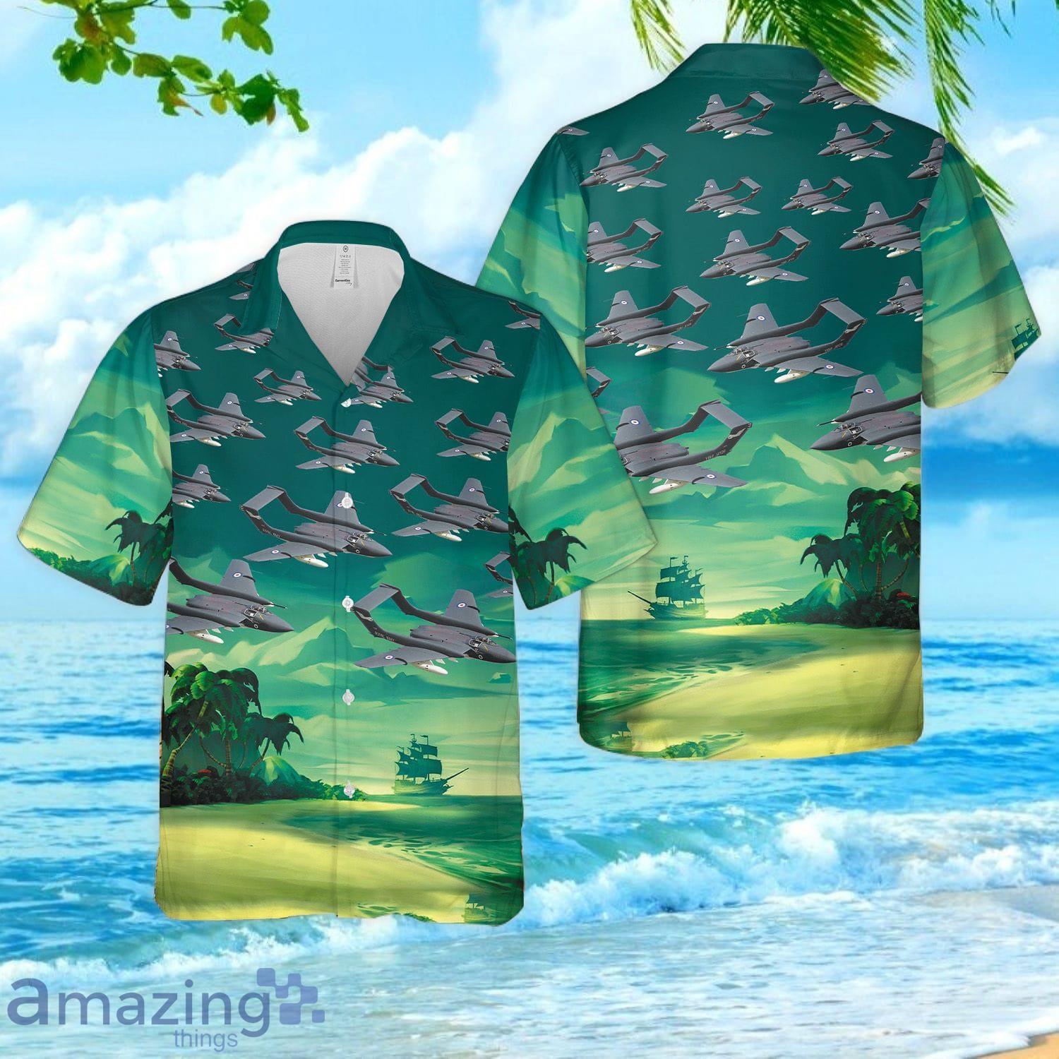 RN Historical Sea Vixen Green Hawaiian Shirt And Shorts Summer Gift Product Photo 1