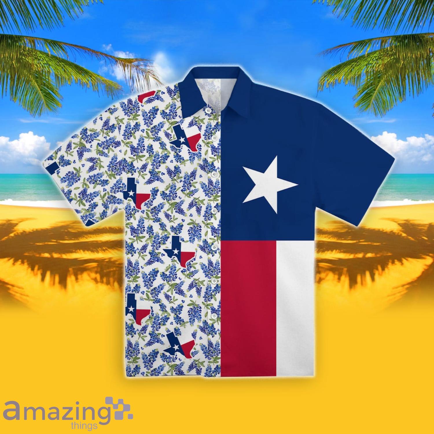Royal blue bluebonnet Texas Aloha Summer Gift Hawaiian Shirt For Men And Women Product Photo 1