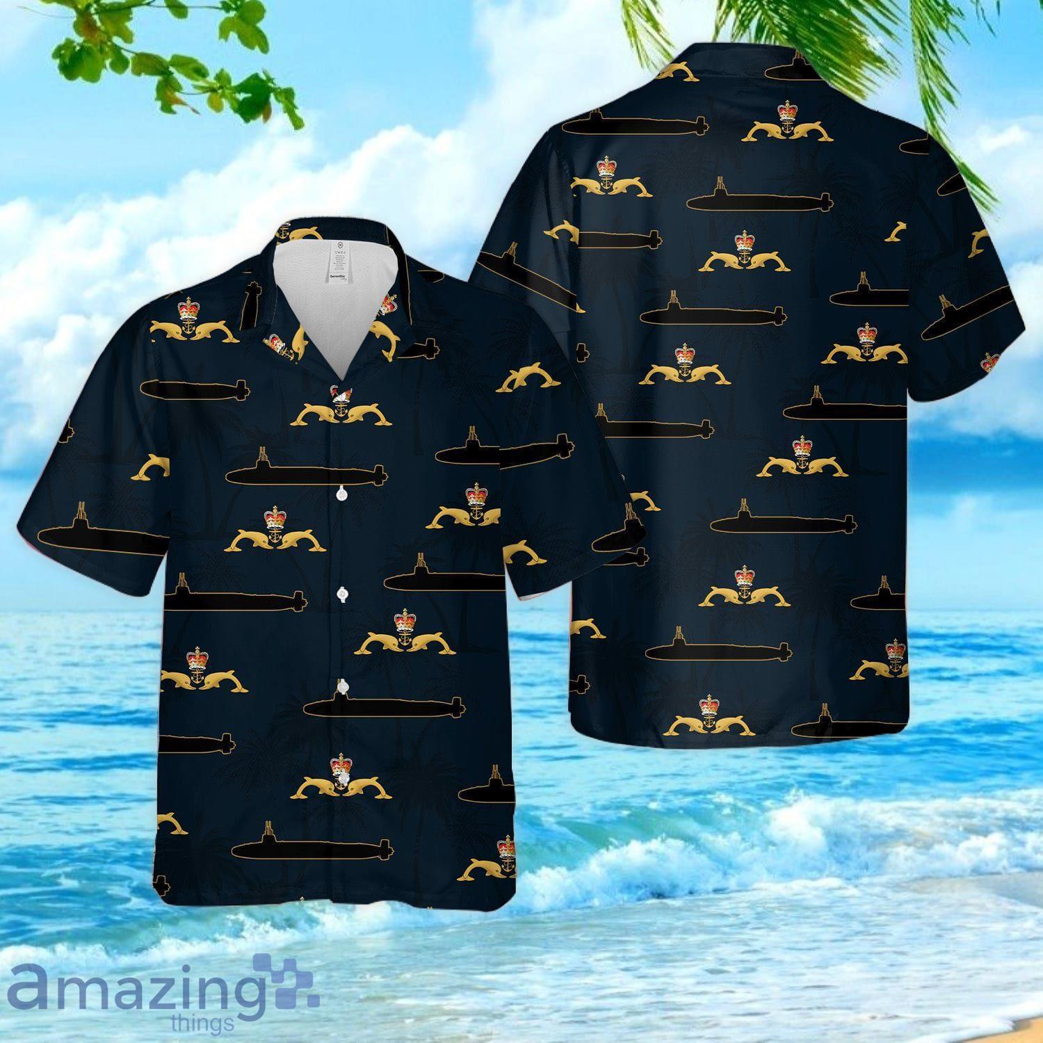 Royal Navy Dolphins Badge Hawaiian Shirt And Shorts Summer Gift Product Photo 1 Royal Navy Dolphins Badge Hawaiian Shirt And Shorts Summer Gift Product Photo 1