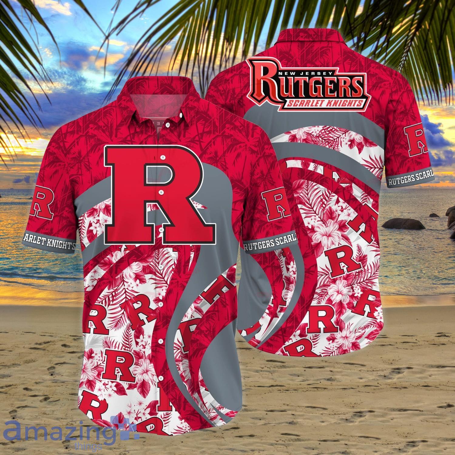 Rutgers Scarlet Knights NCAA Sport Fans Tropical Hawaiian Shirt Summer Gift Product Photo 1