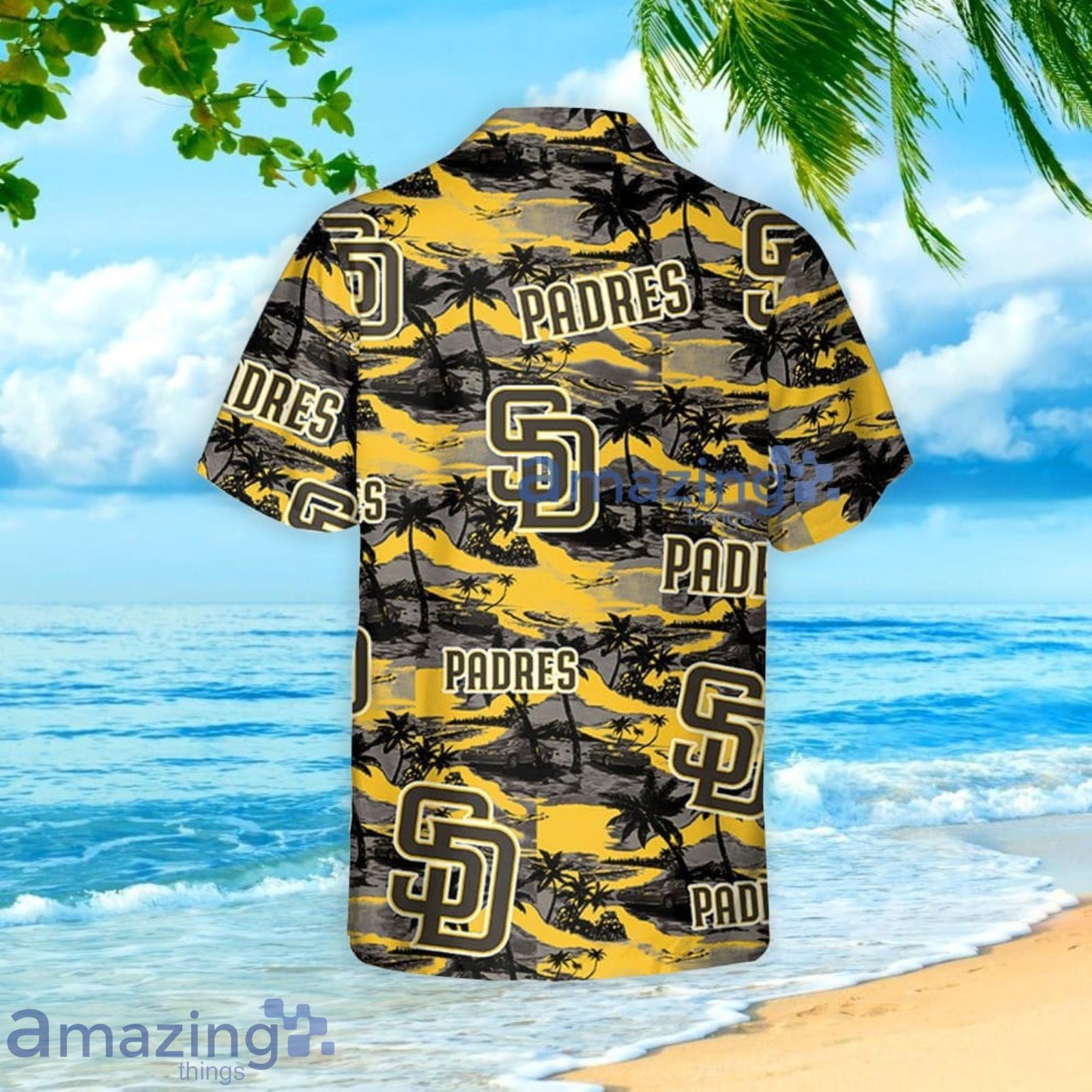 San Diego Padres Vintage Sea Island Pattern Hawaiian Shirt And Shorts Gift  For Summer