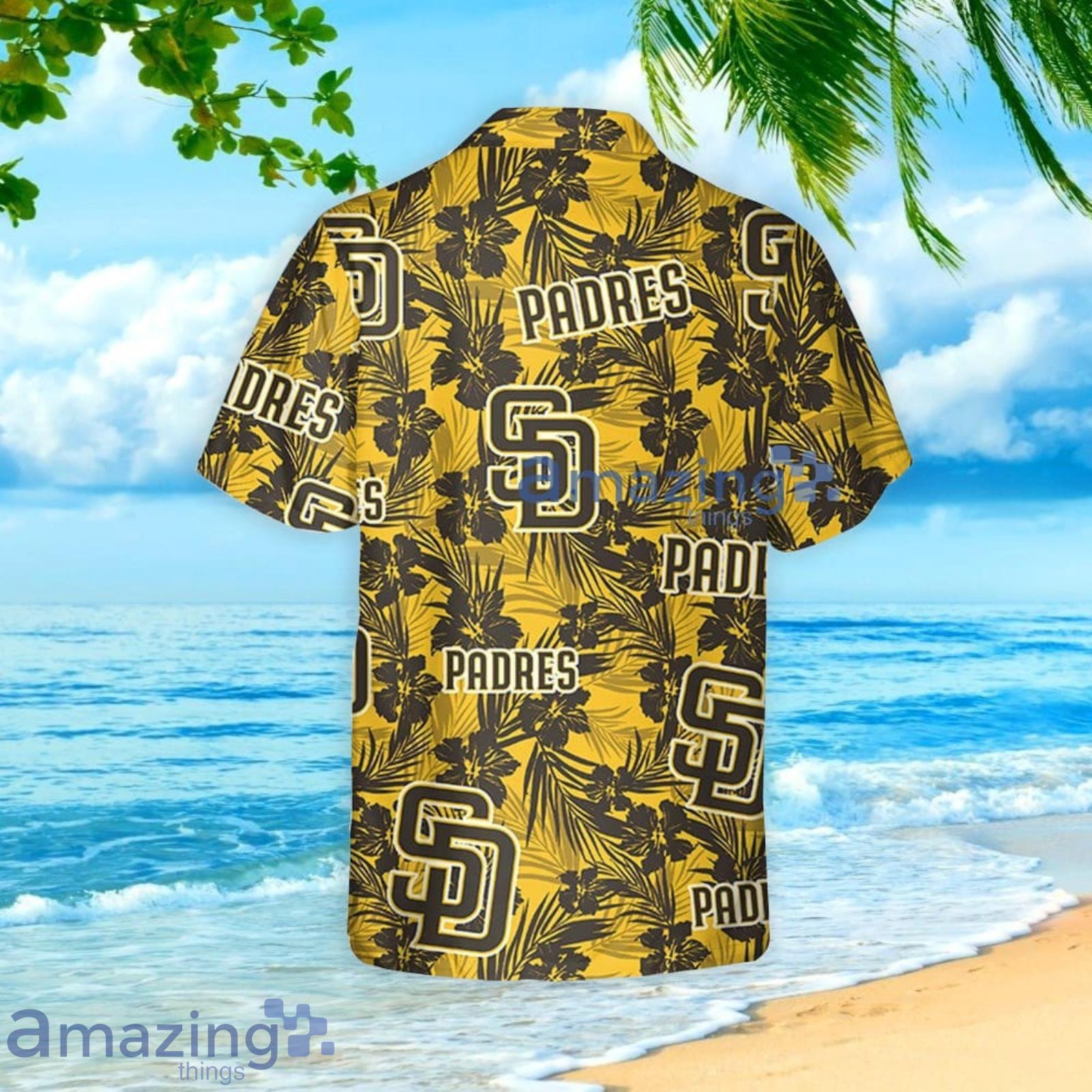 Mlb San Diego Padres Hawaiian Shirt Tropical Flower Pattern Hockey Fan Gift  - Shibtee Clothing