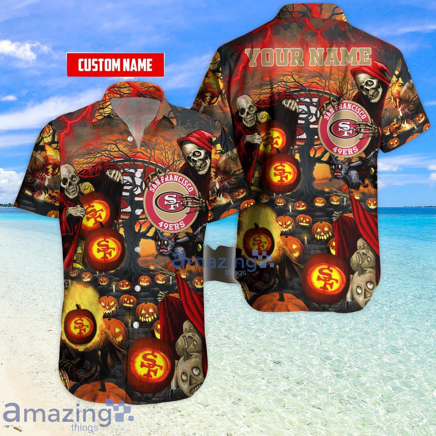 San Francisco 49ers Custom Name NFL Hawaiian Shirt And Shorts Gift