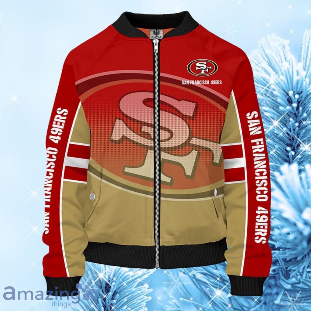 San Francisco 49ers NFL Red Bomber Jacket 3D - San Francisco 49ers NFL Red Bomber Jacket 3D