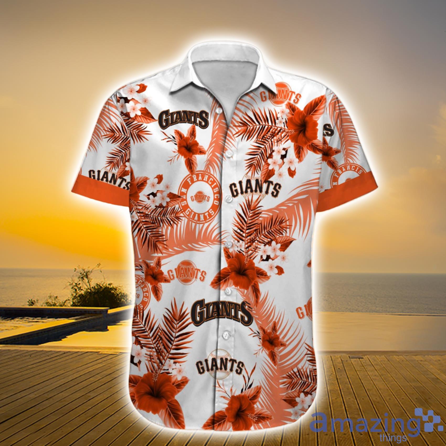 Custom Name and Number San Francisco Giants Hawaiian Shirt Gift