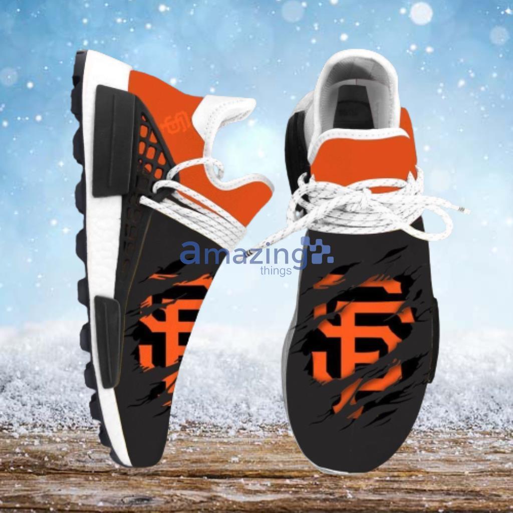 San Francisco Giants MLB NMD Human Race Shoes Running Sneakers - San Francisco Giants MLB NMD Human Race Shoes Running Sneakers
