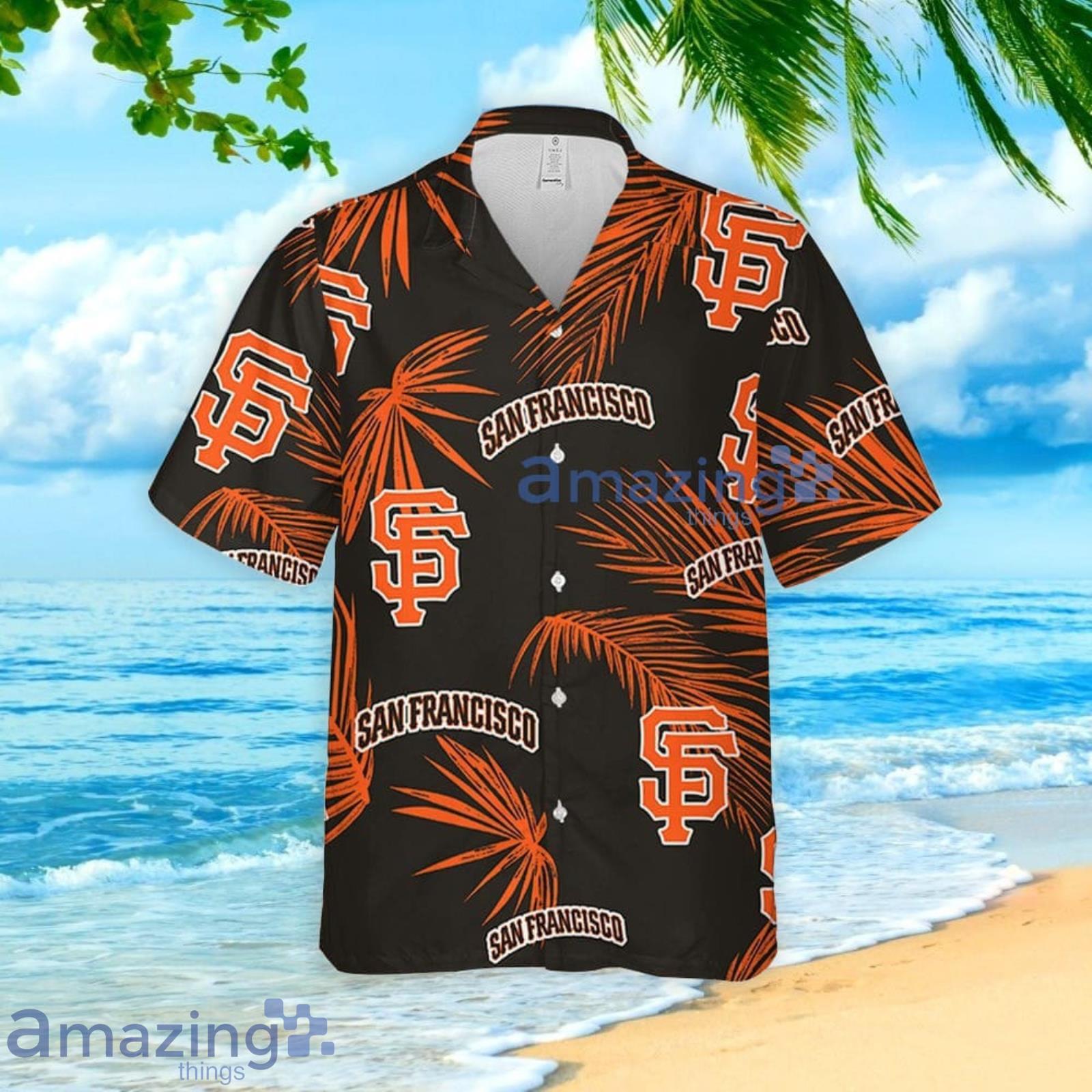 San Francisco Giants Hawaiian Sketch Palm Leaves Shirt, Best Gift