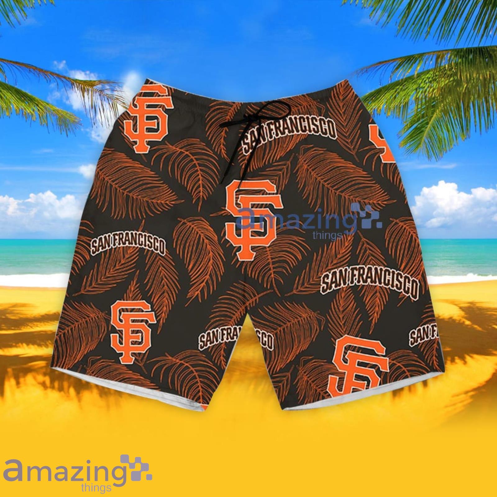 San Francisco Giants Hawaiian Sketch Palm Leaves Shirt, Best Gift