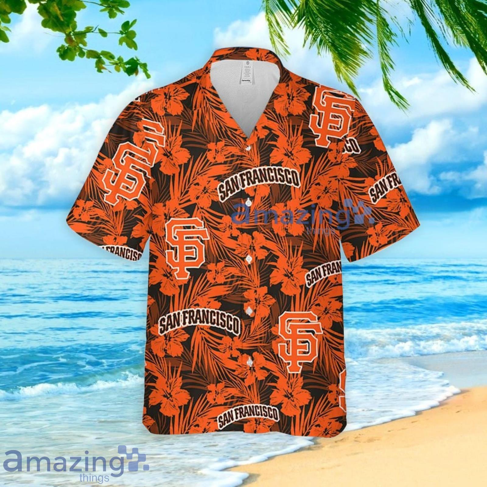 San Francisco Giants Hawaiian Shirt Tropical flower gift for fans