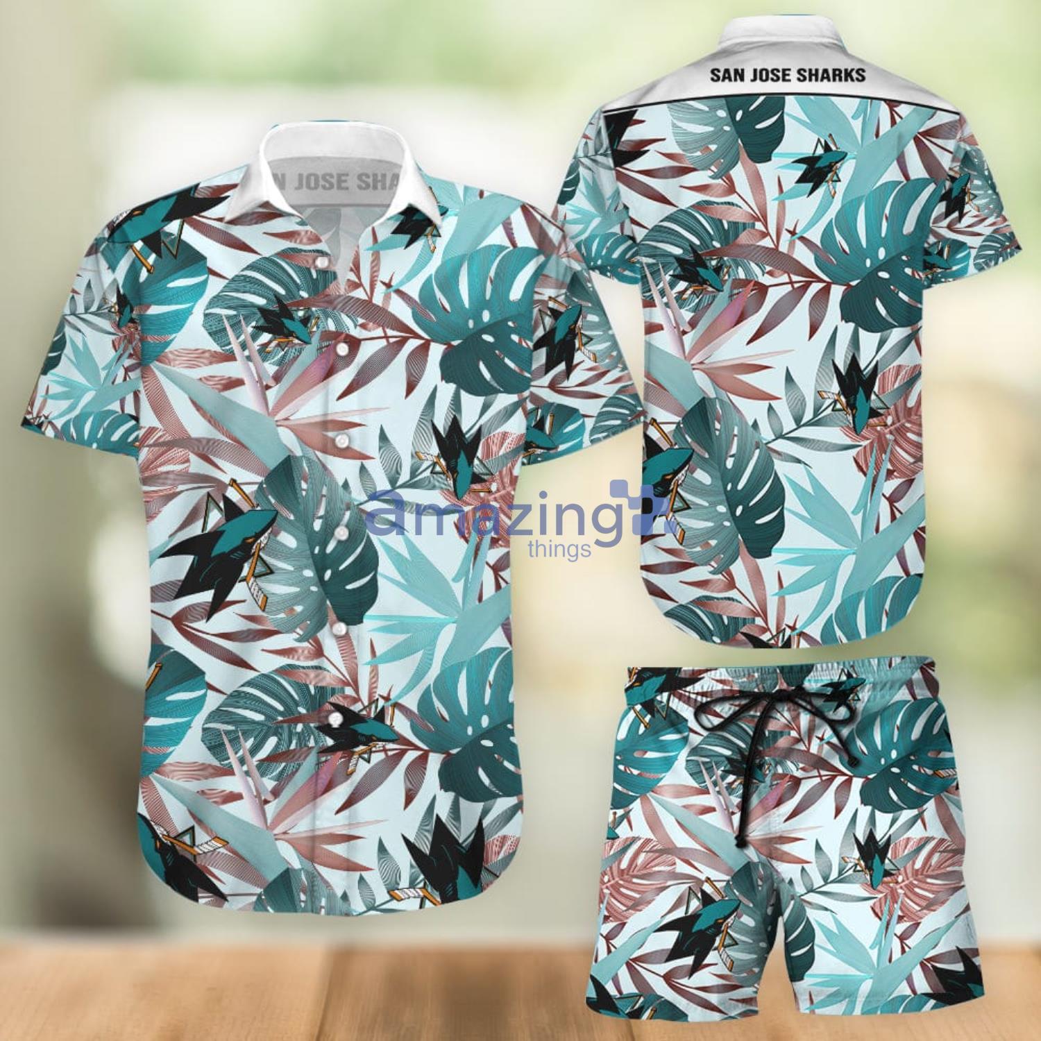 San Jose Sharks  Aloha Combo Hawaiian Shirt And Shorts Gift For Summer Vacation Product Photo 1