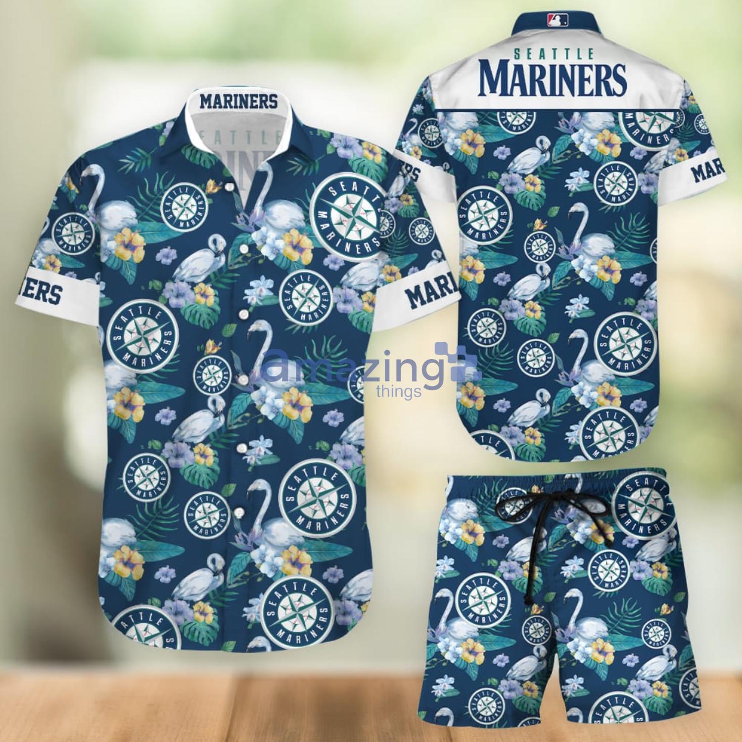 Seattle Mariners Aloha Combo Hawaiian Shirt And Shorts Gift For Summer Vacation Summer Product Photo 1