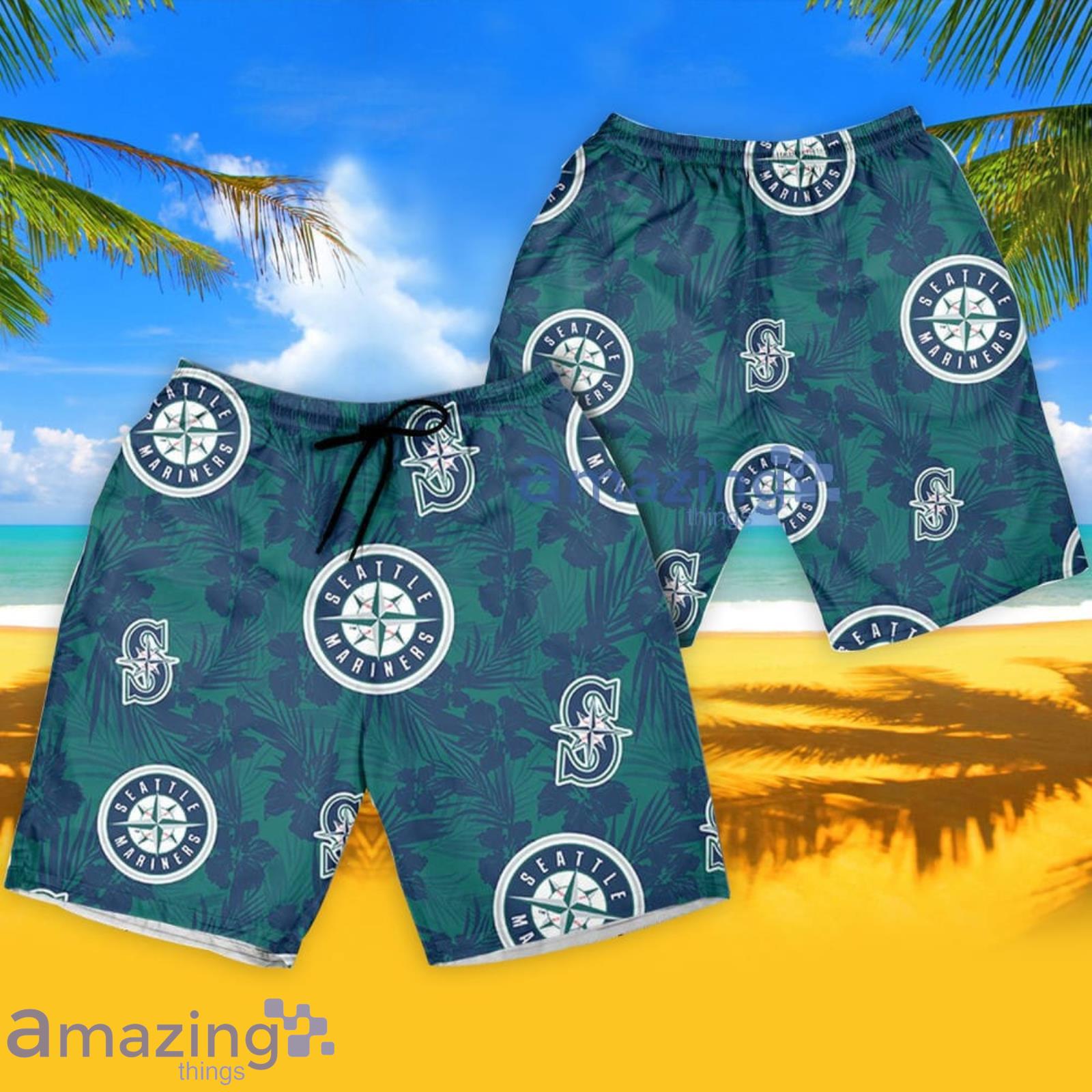 Seattle Mariners MLB Hawaiian Shirt Tropical Flower Pattern