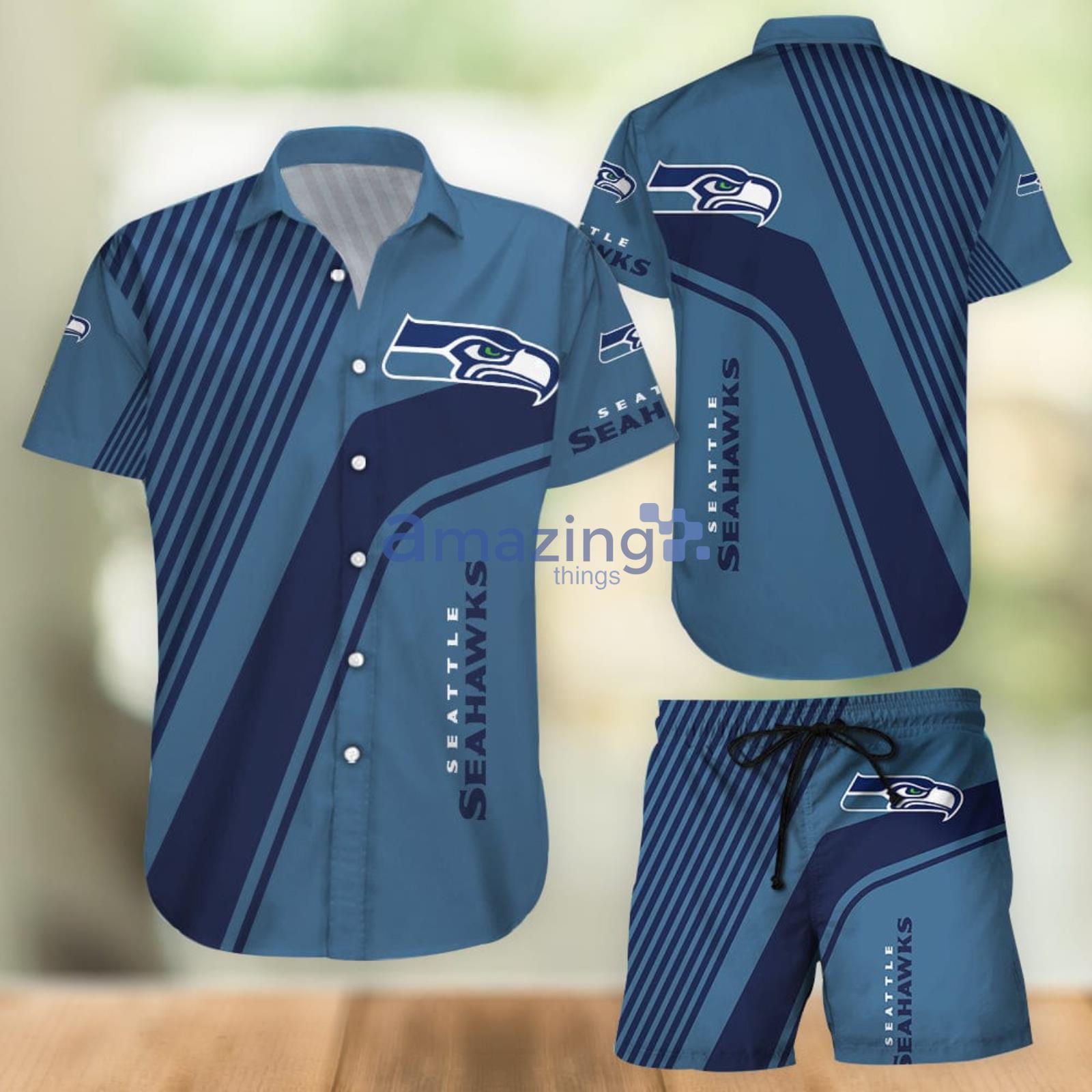 Seattle Seahawks  Aloha Combo Hawaiian Shirt And Shorts Gift For Summer Vacation Product Photo 1