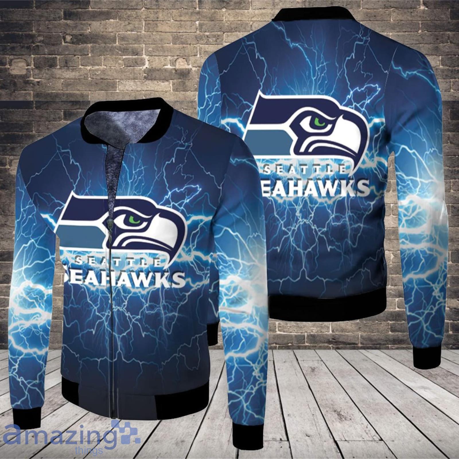 Seattle Seahawks Camouflage Veteran 3D All Over Printed Fleece Bomber Jacket  100001098245