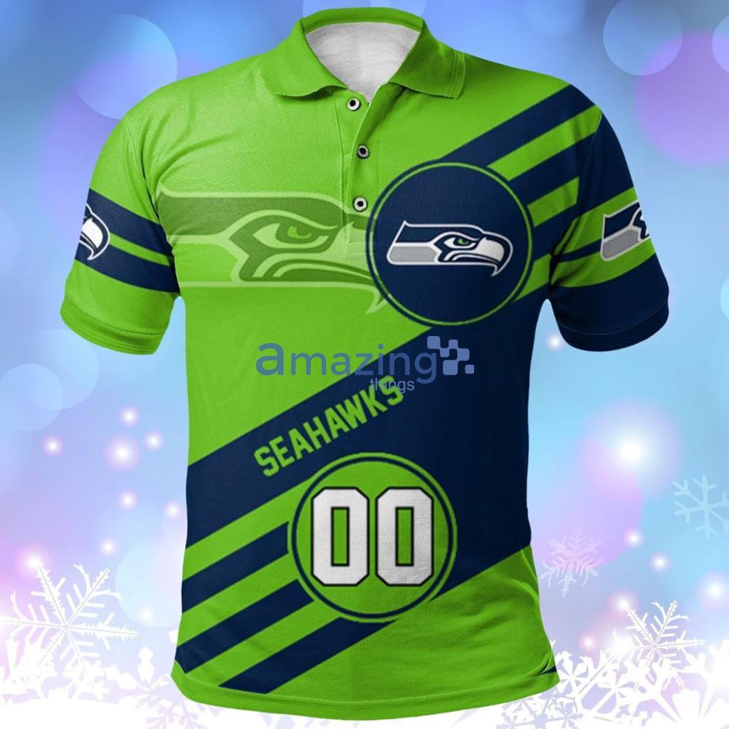 Seattle Seahawks Casual 3D Polo Shirt - T-shirts Low Price