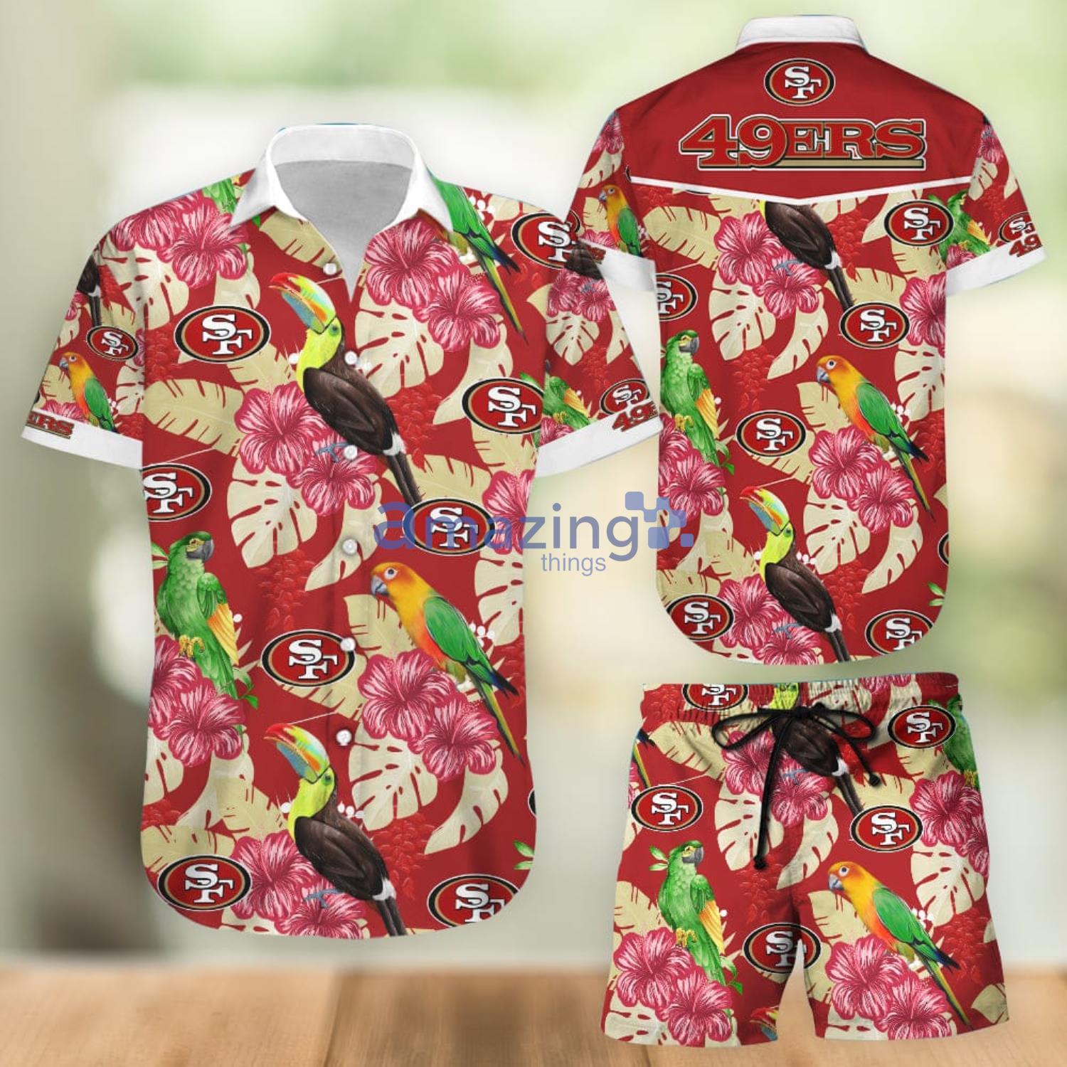 San Francisco 49ers Gold Rush Hawaiian Shirt Shorts Combo Set