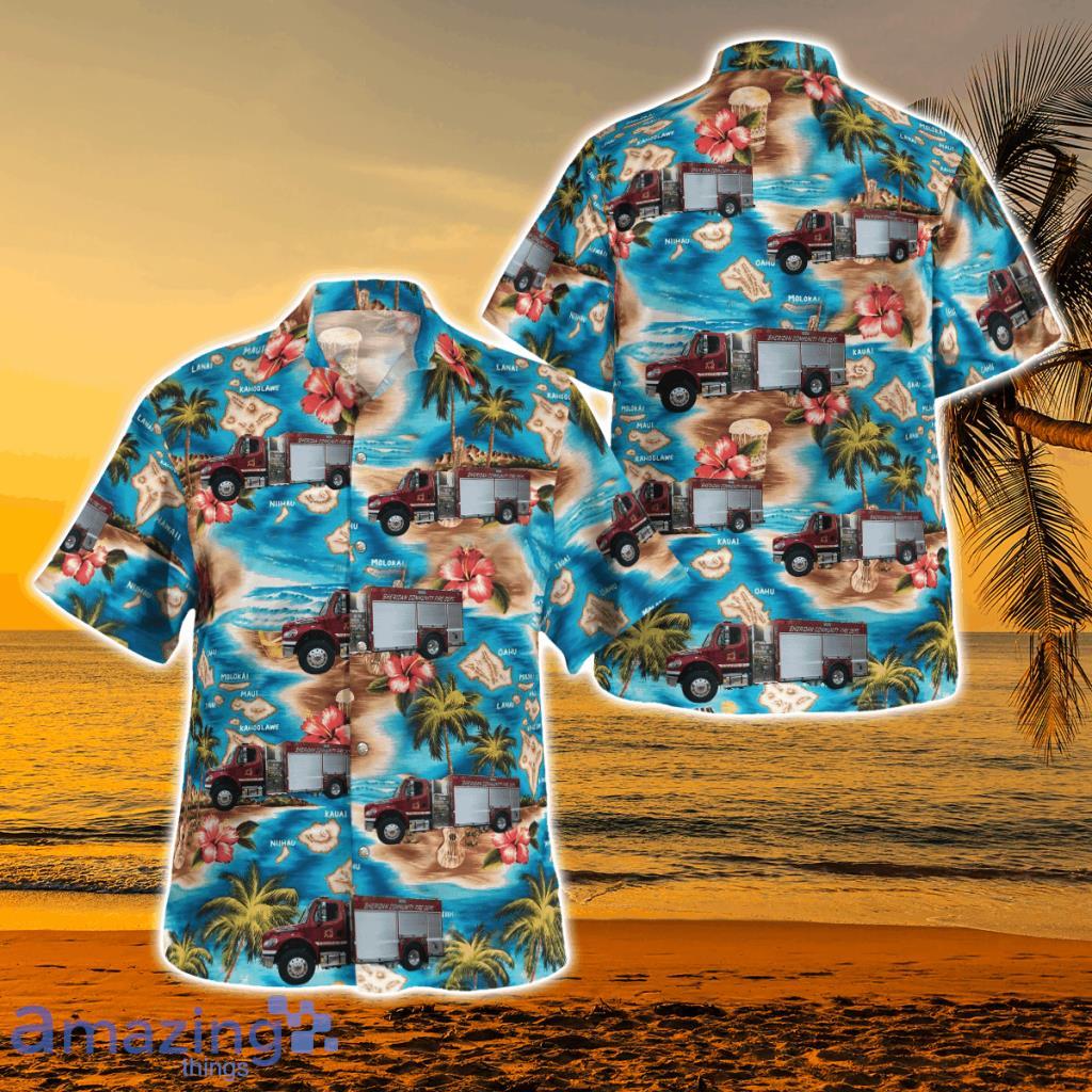 Sheridan Community Fire Department, Sheridan, Michigan Hawaiian Shirt - Sheridan Community Fire Department, Sheridan, Michigan Hawaiian Shirt