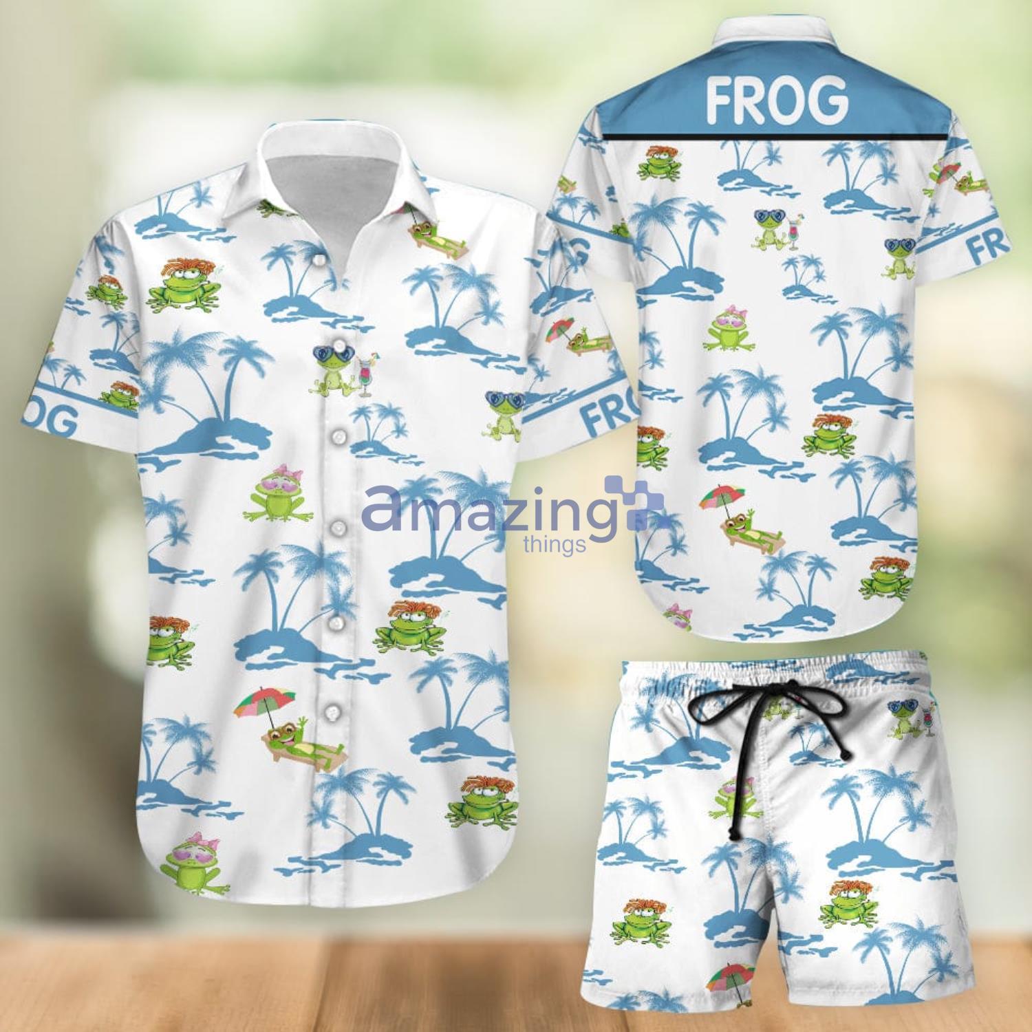 Shop Frog Aloha Combo Hawaiian Shirt And Shorts Gift For Summer Vacation Product Photo 1