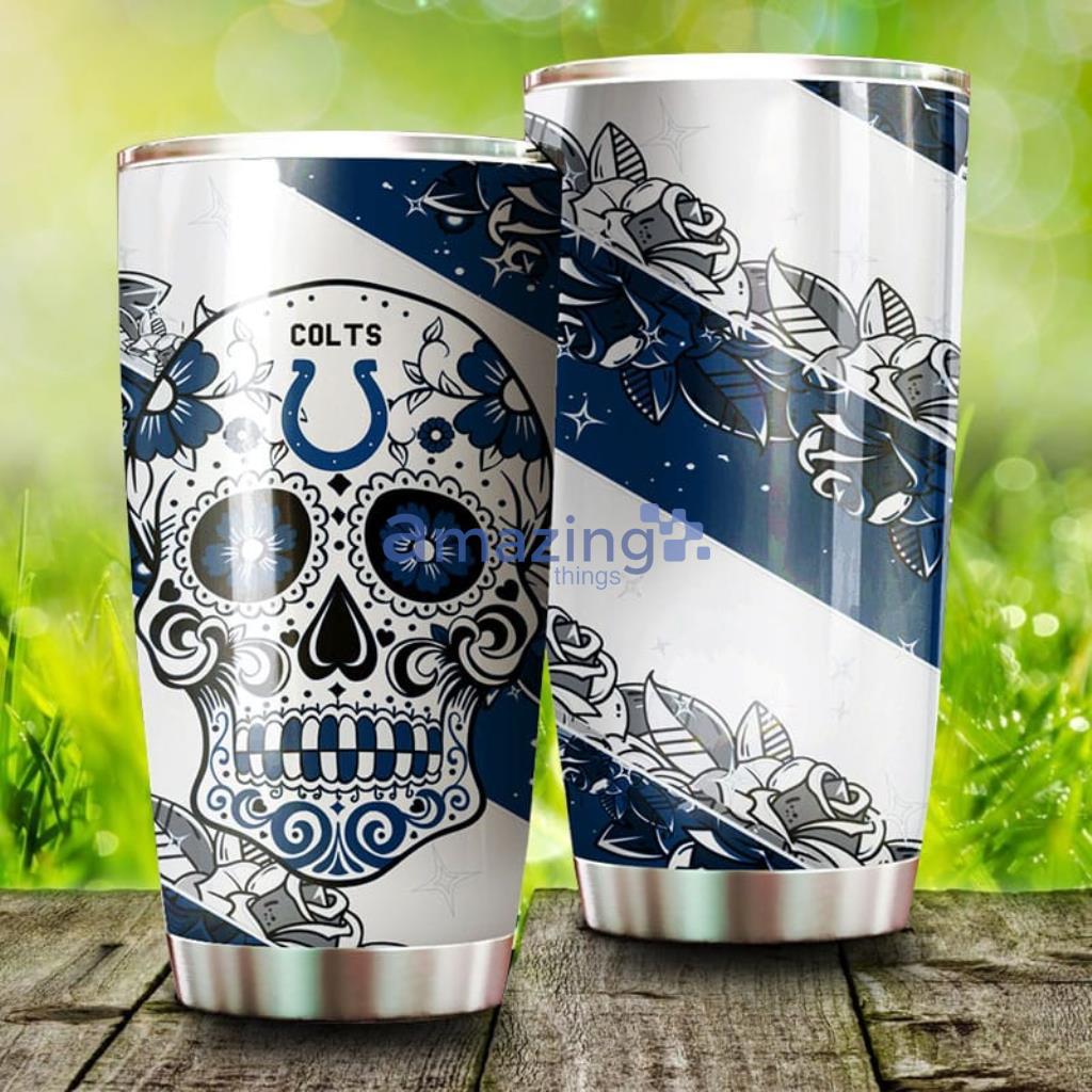 Skull Indianapolis Colts NFL Tumbler For Fans