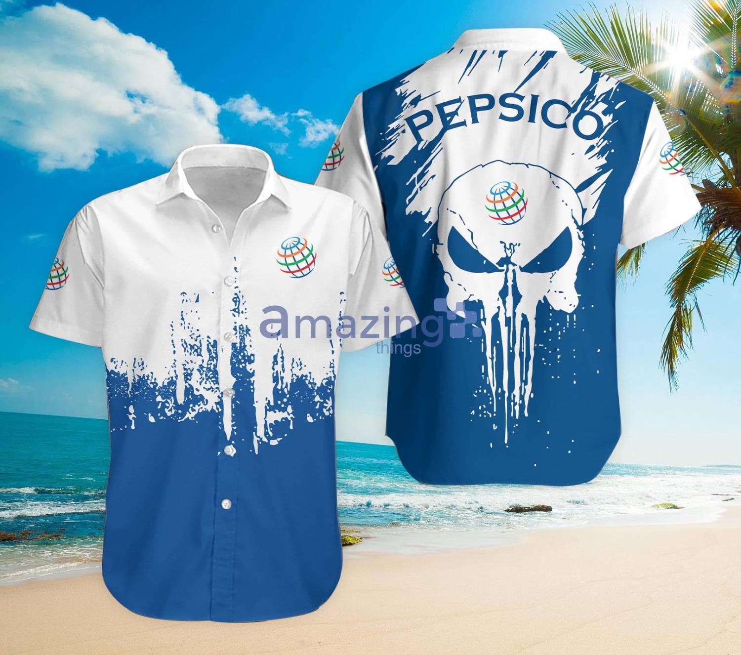 Skull Pepsico All Over Printed Hawaiian Shirt Product Photo 1