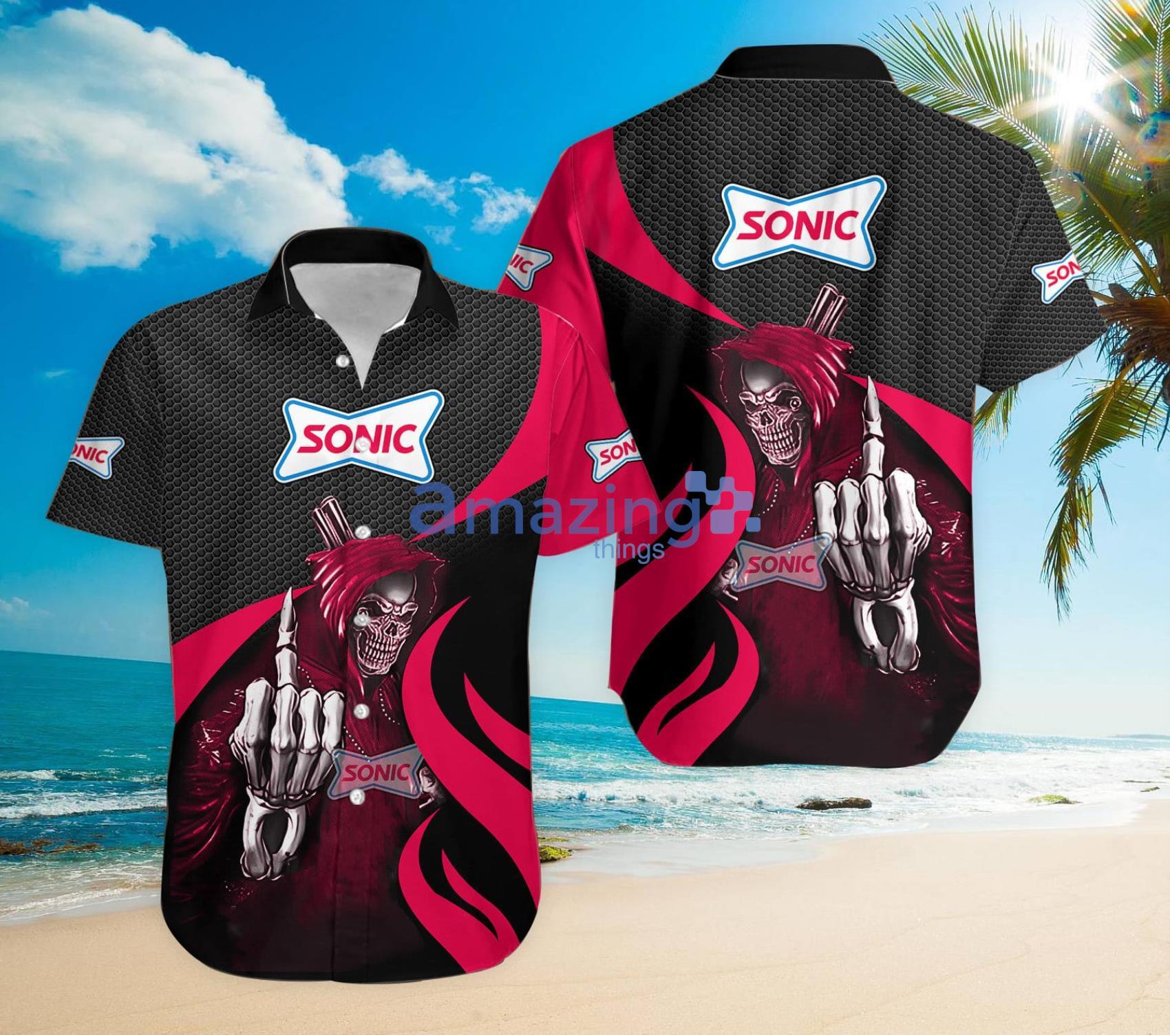 Sonic Drive-In Skull Halloween Gift Hawaiian Shirt Product Photo 1