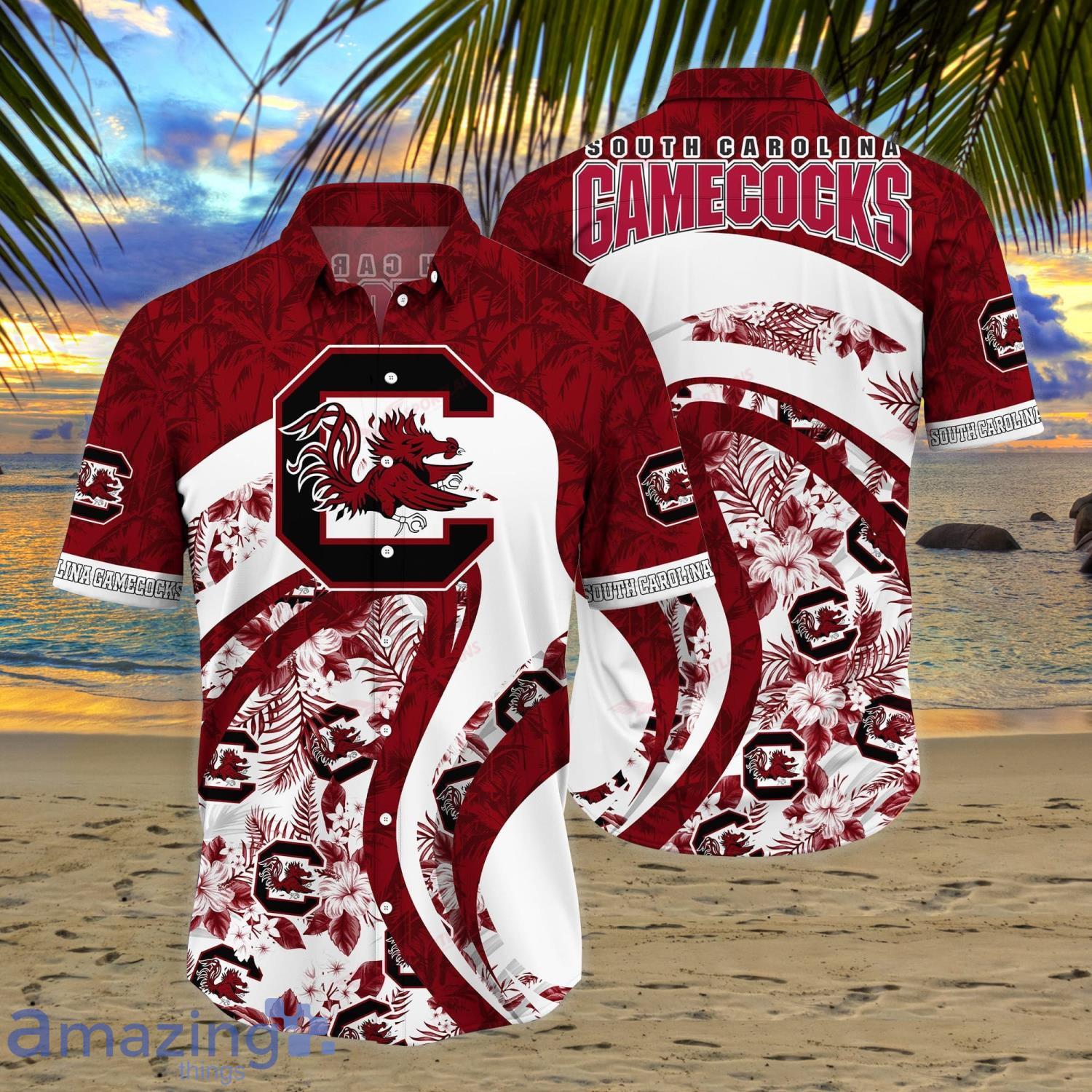 South Carolina Gamecocks NCAA Sport Fans Tropical Hawaiian Shirt Summer Gift Product Photo 1 South Carolina Gamecocks NCAA Sport Fans Tropical Hawaiian Shirt Summer Gift Product Photo 1